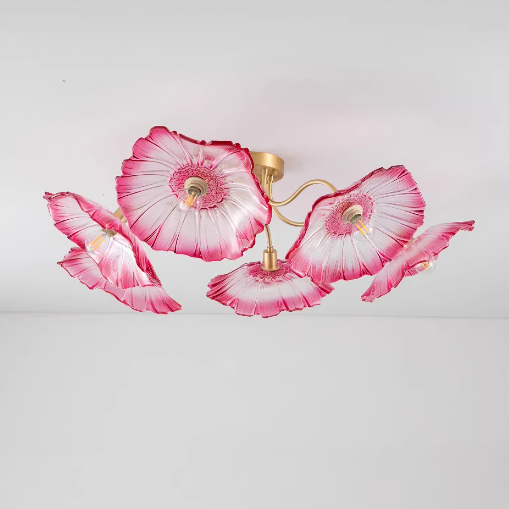 Lotus Leaf Glass Ceiling Lamp - Blowlighting