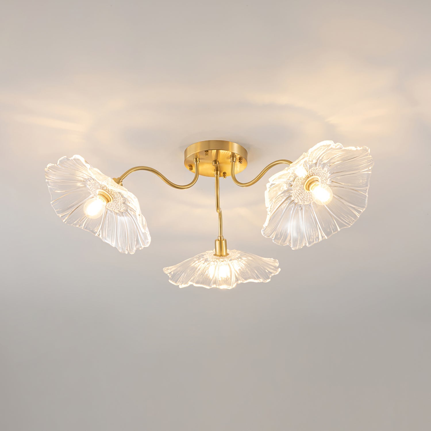 Lotus Leaf Glass Ceiling Lamp - Blowlighting