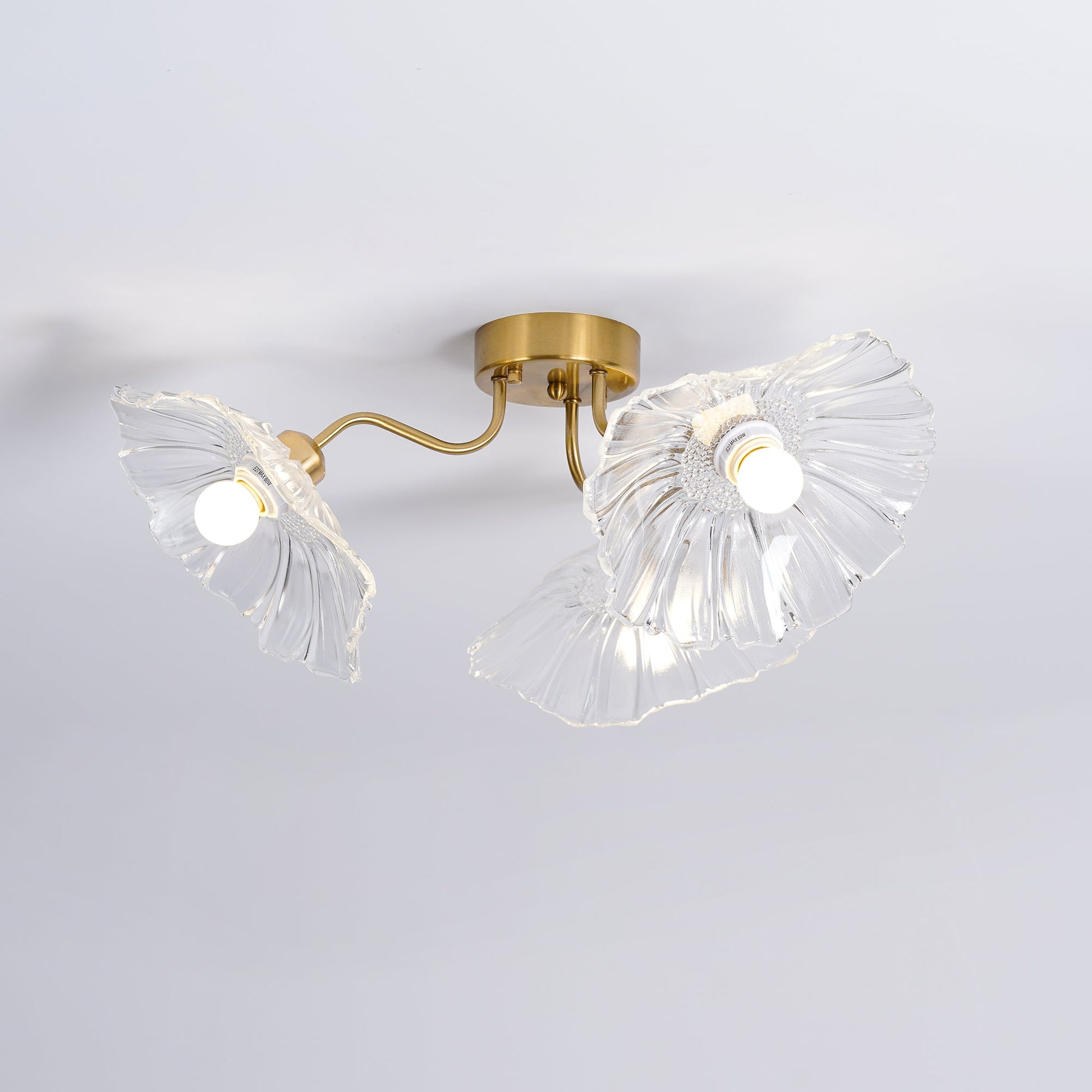 Lotus Leaf Glass Ceiling Lamp - Blowlighting