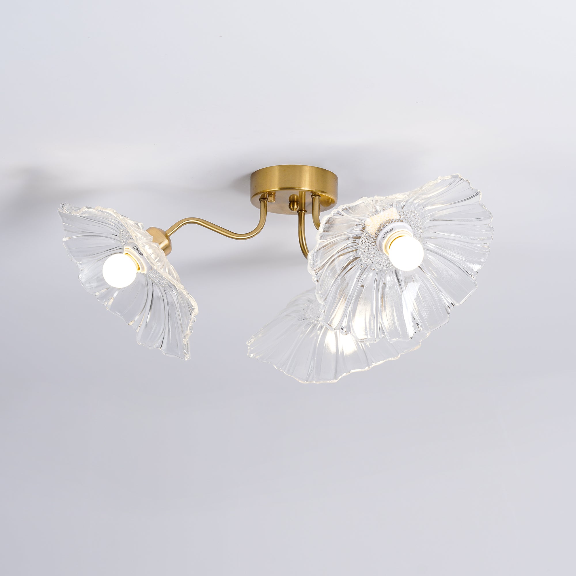 Lotus Leaf Glass Ceiling Lamp - Blowlighting