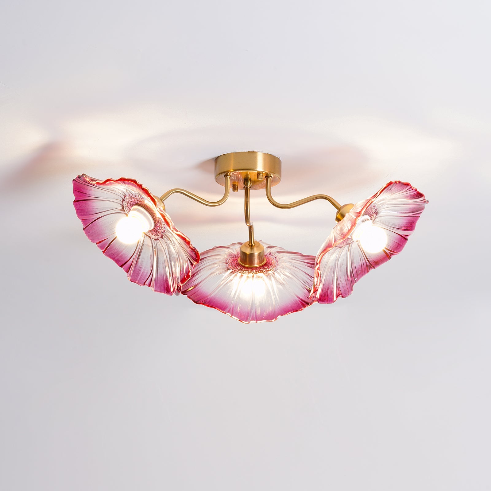 Lotus Leaf Glass Ceiling Lamp - Blowlighting