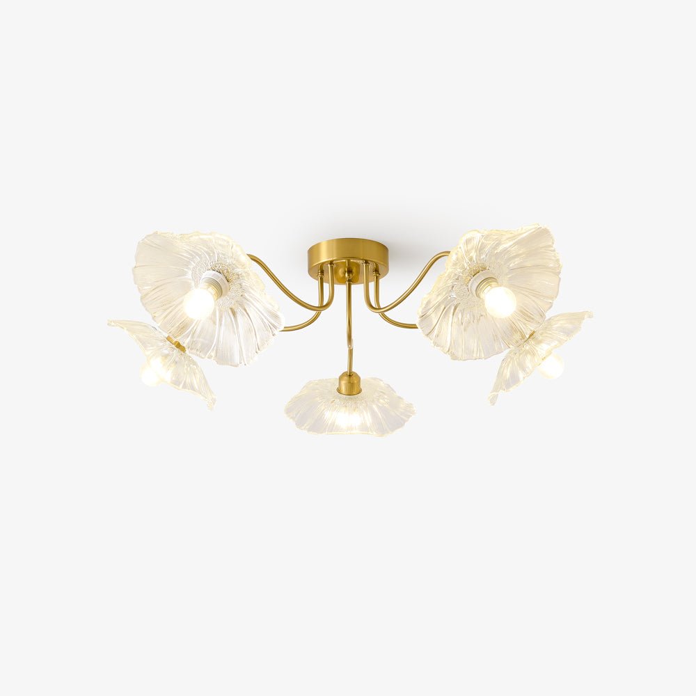 Lotus Leaf Glass Ceiling Lamp - Blowlighting