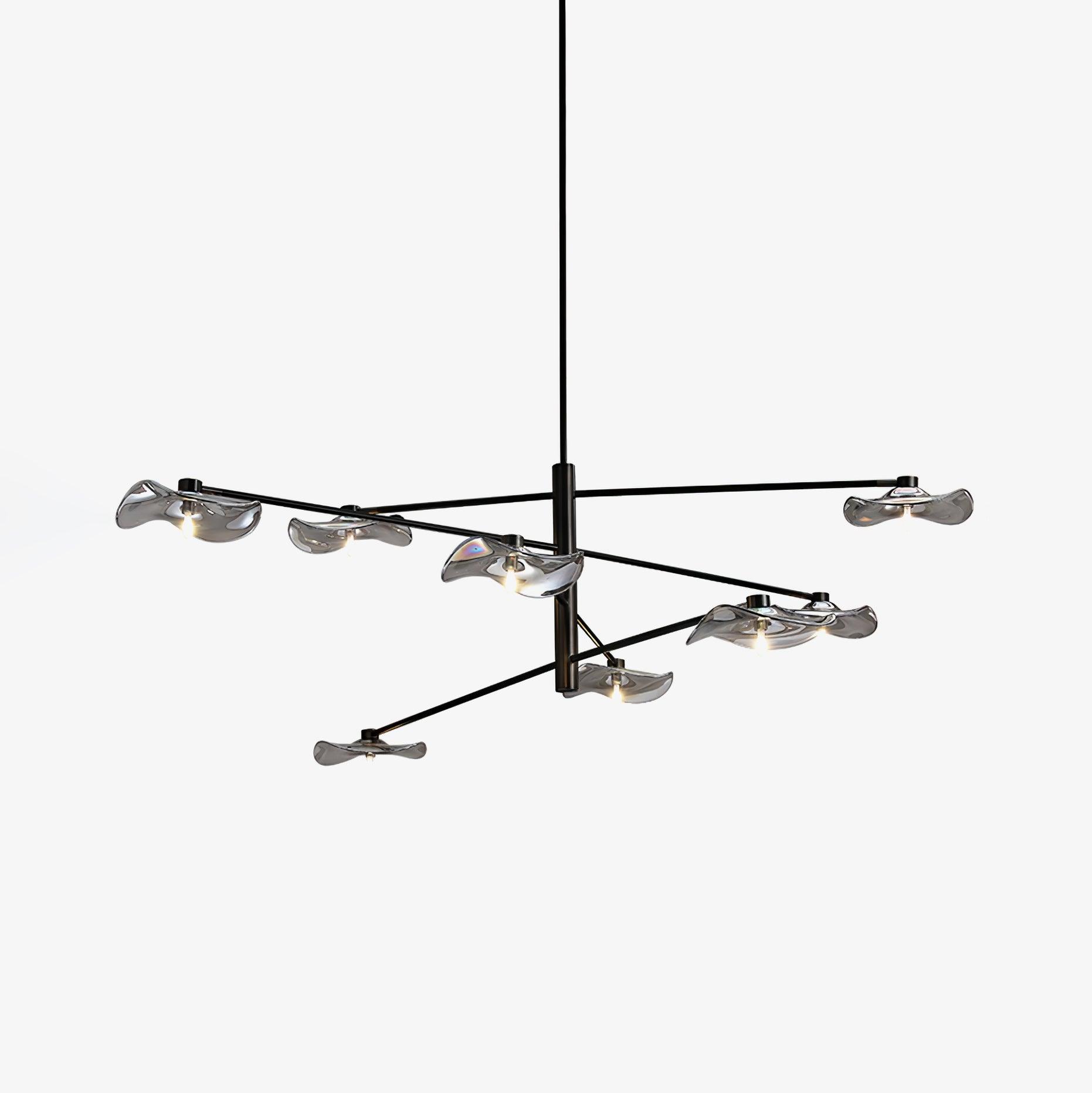 Lotus Leaves Glass Chandelier - Blowlighting