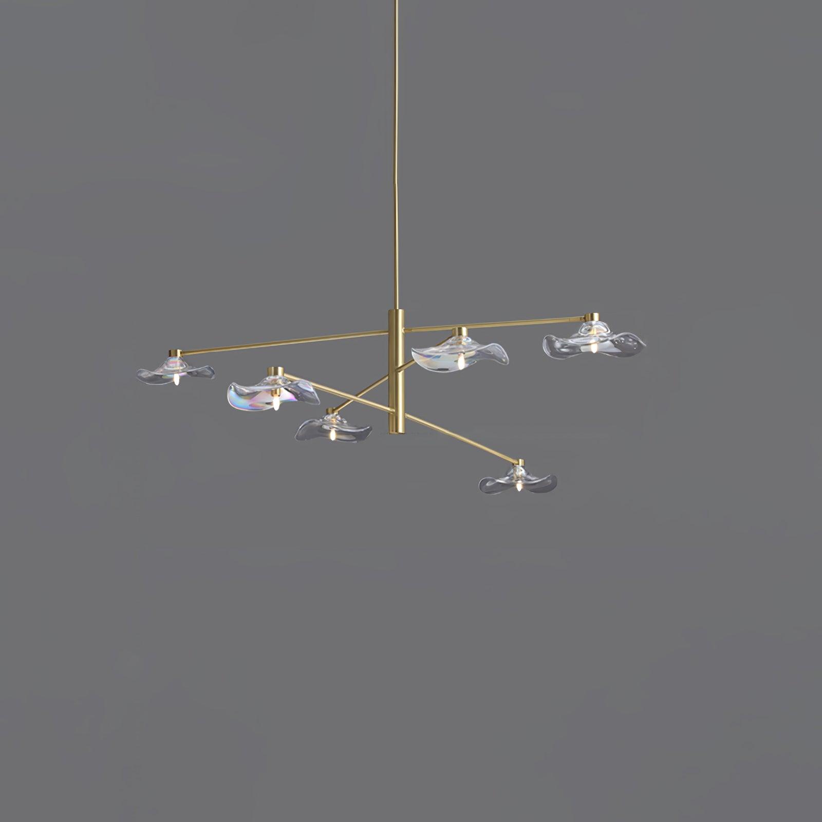 Lotus Leaves Glass Chandelier - Blowlighting