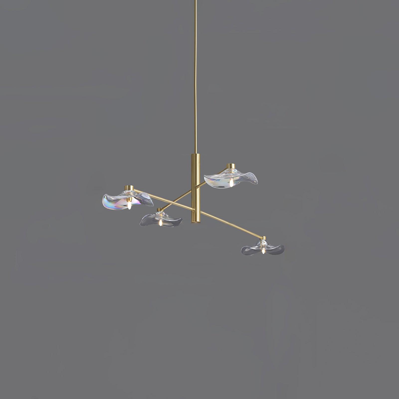 Lotus Leaves Glass Chandelier - Blowlighting