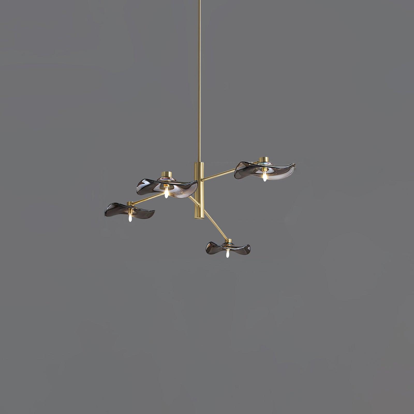 Lotus Leaves Glass Chandelier - Blowlighting