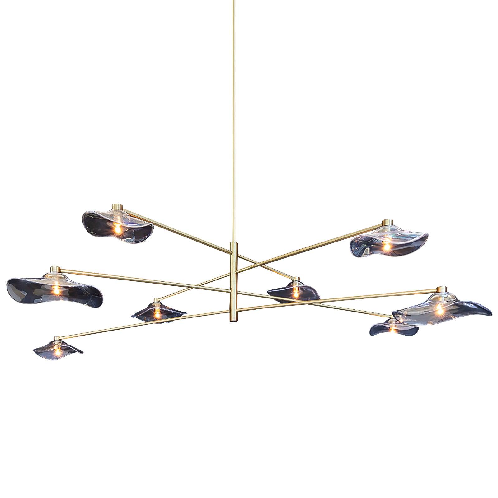 Lotus Leaves Glass Chandelier - Blowlighting