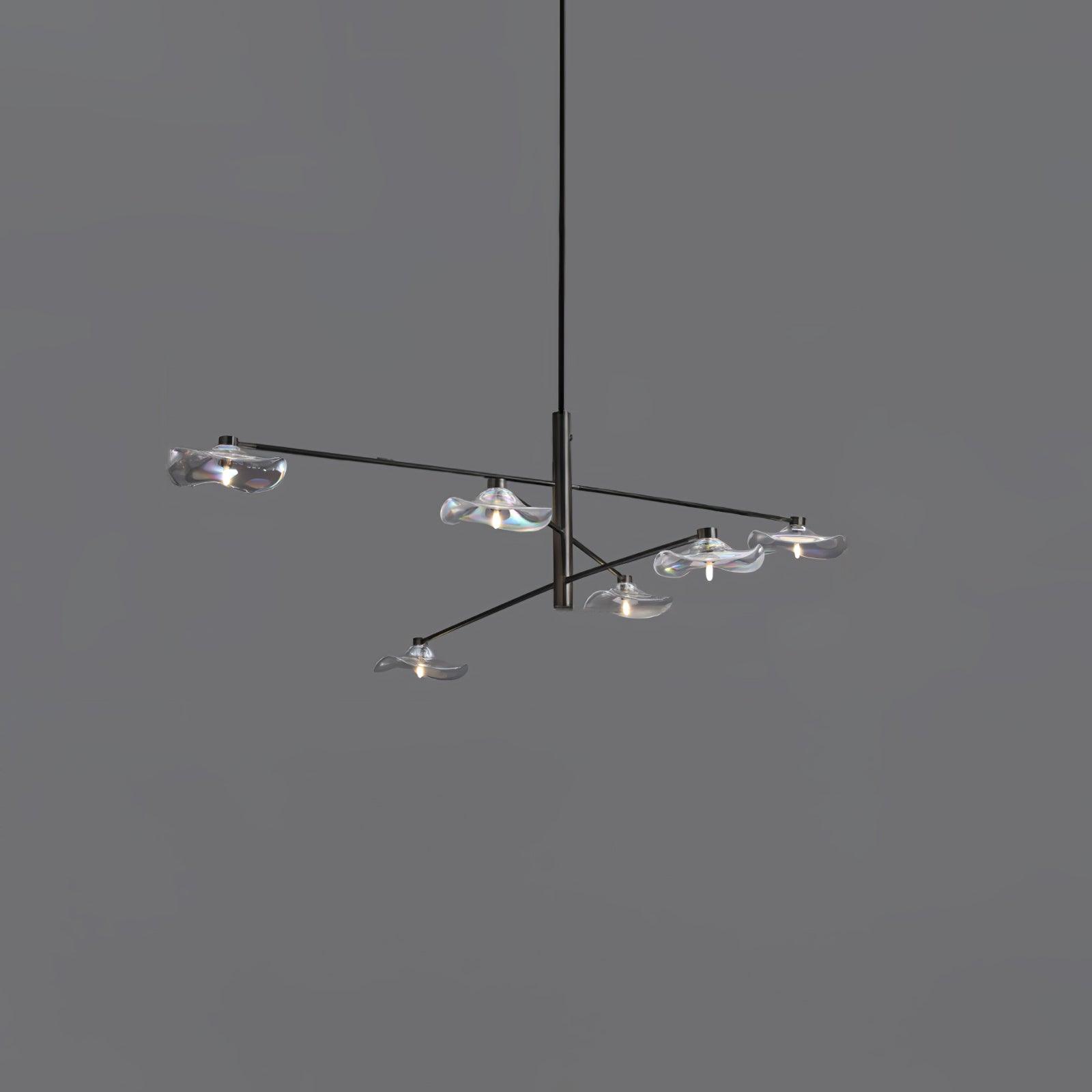 Lotus Leaves Glass Chandelier - Blowlighting