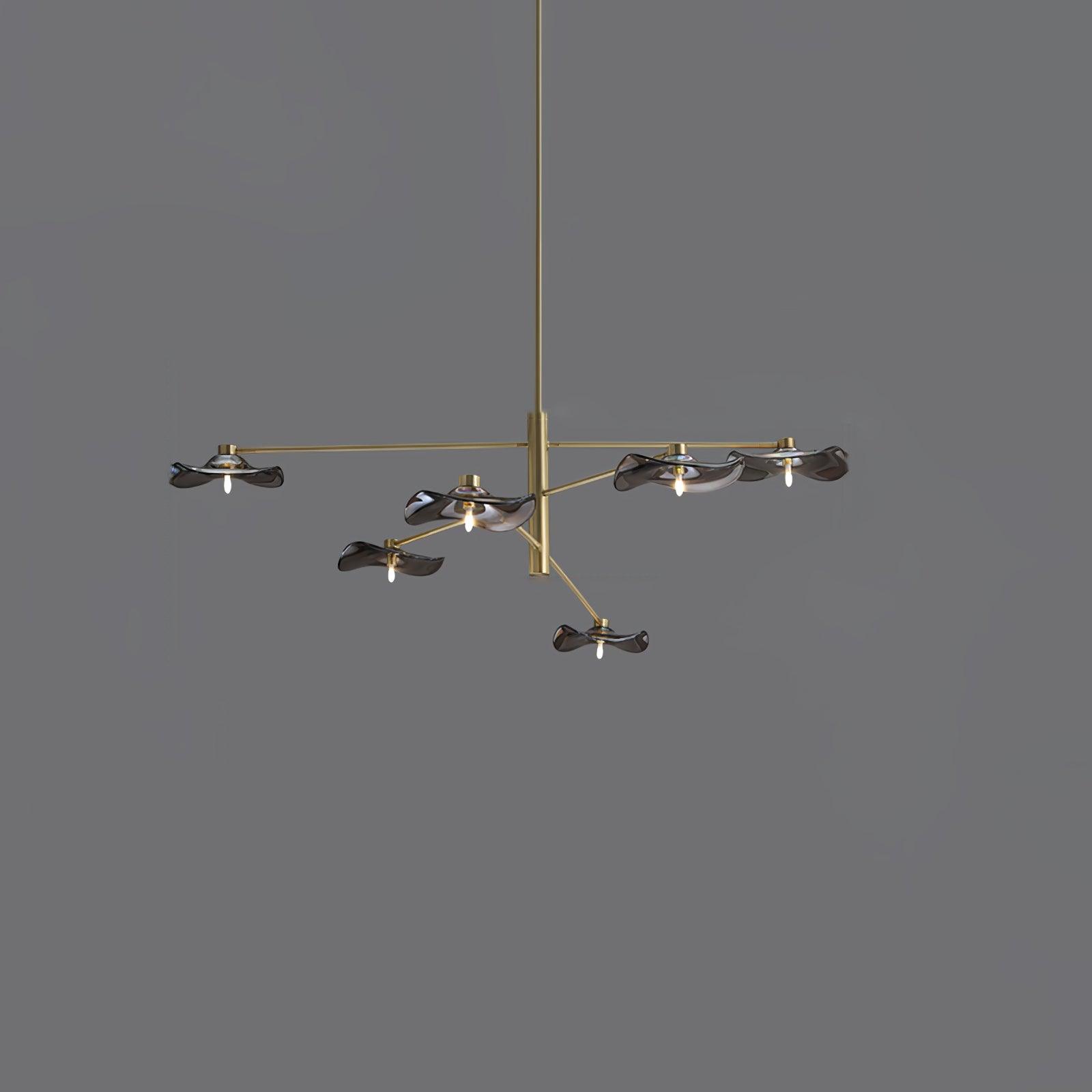 Lotus Leaves Glass Chandelier - Blowlighting