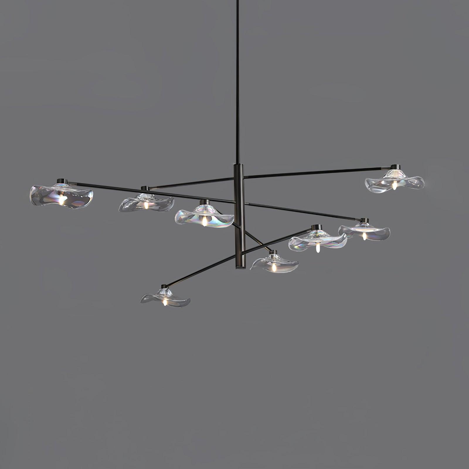 Lotus Leaves Glass Chandelier - Blowlighting