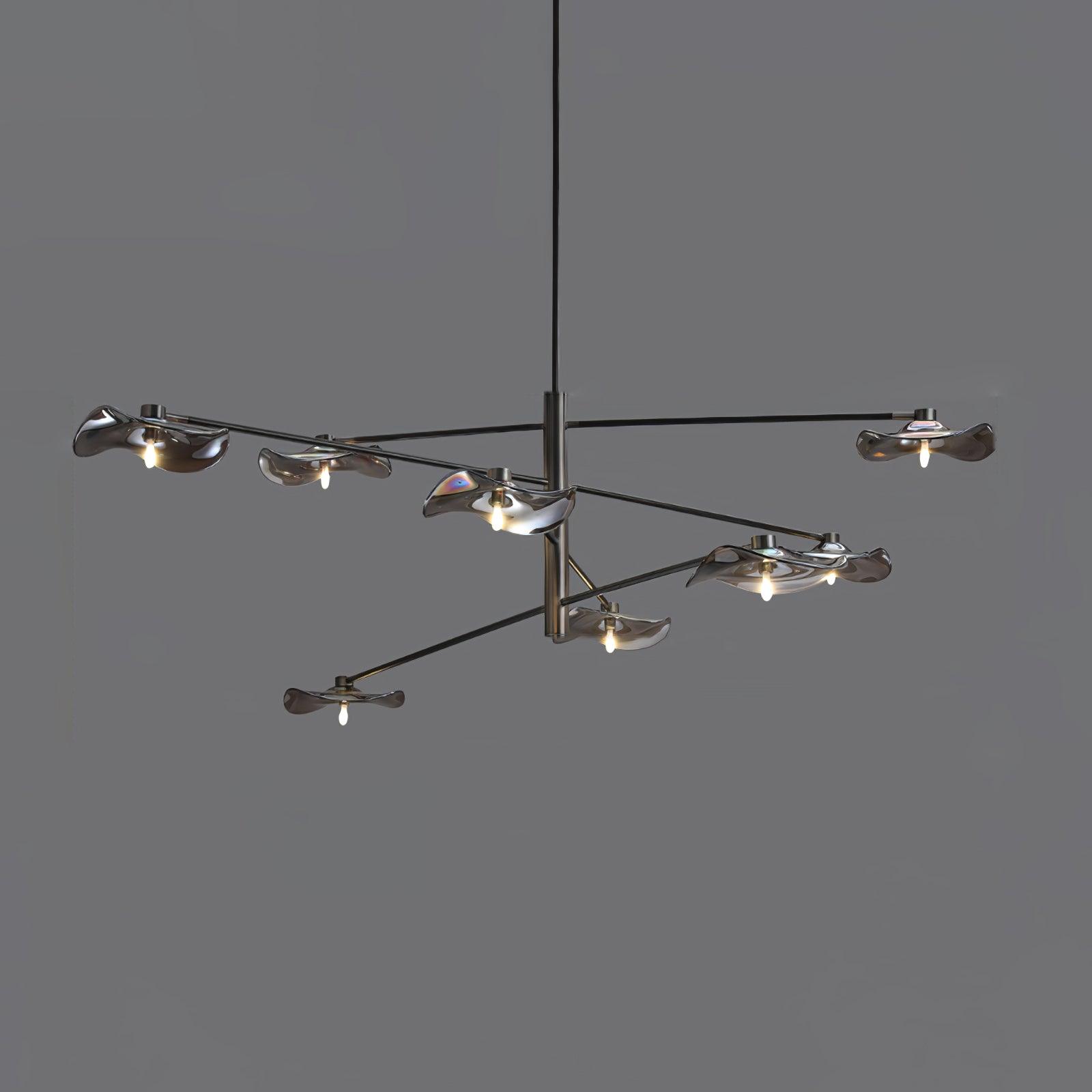 Lotus Leaves Glass Chandelier - Blowlighting