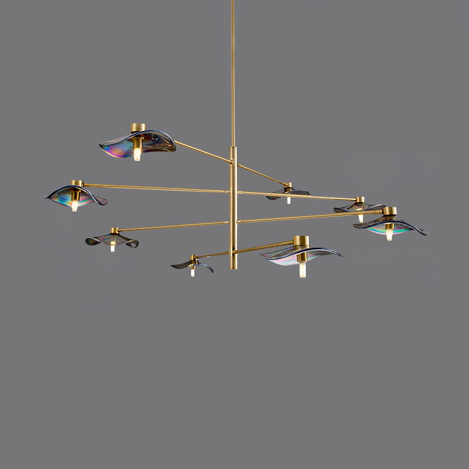 Lotus Leaves Glass Chandelier - Blowlighting