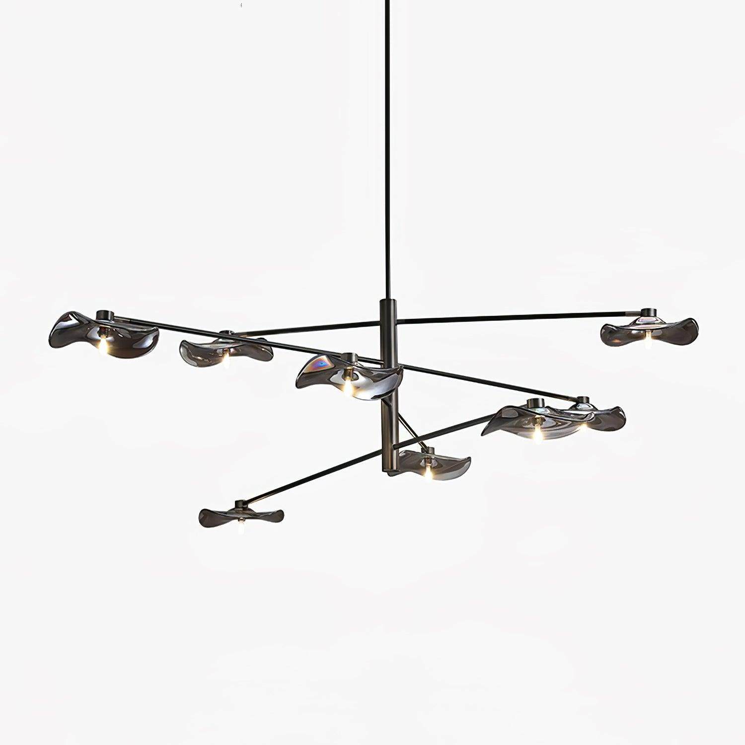 Lotus Leaves Glass Chandelier - Blowlighting