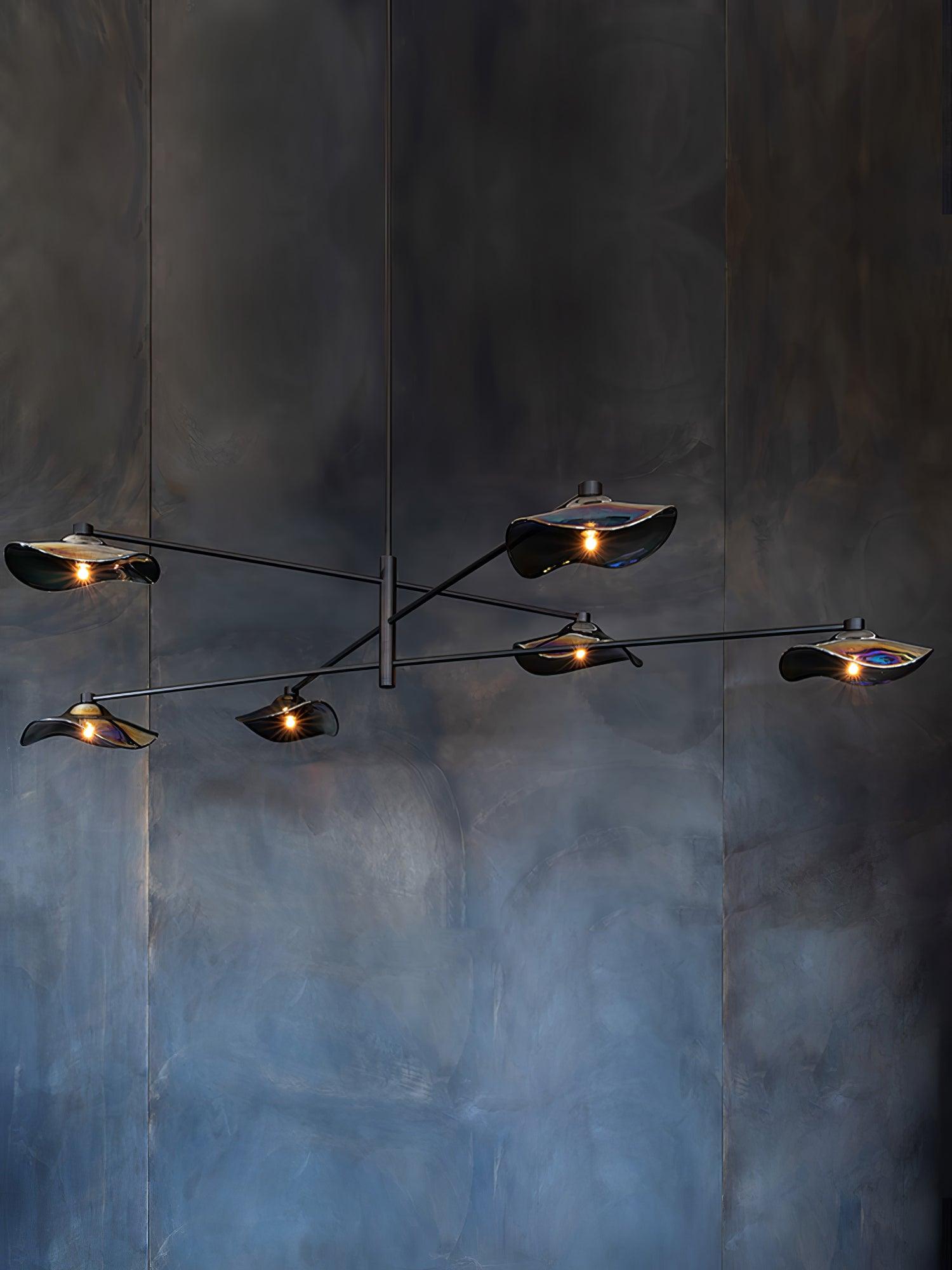 Lotus Leaves Glass Chandelier - Blowlighting