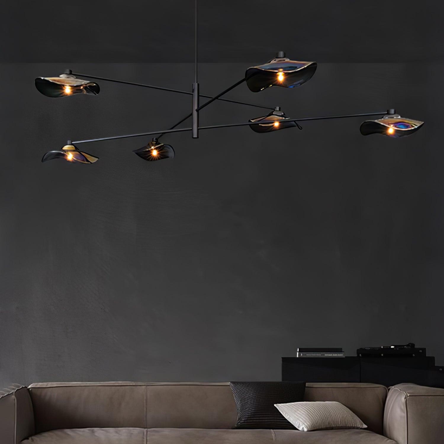 Lotus Leaves Glass Chandelier - Blowlighting