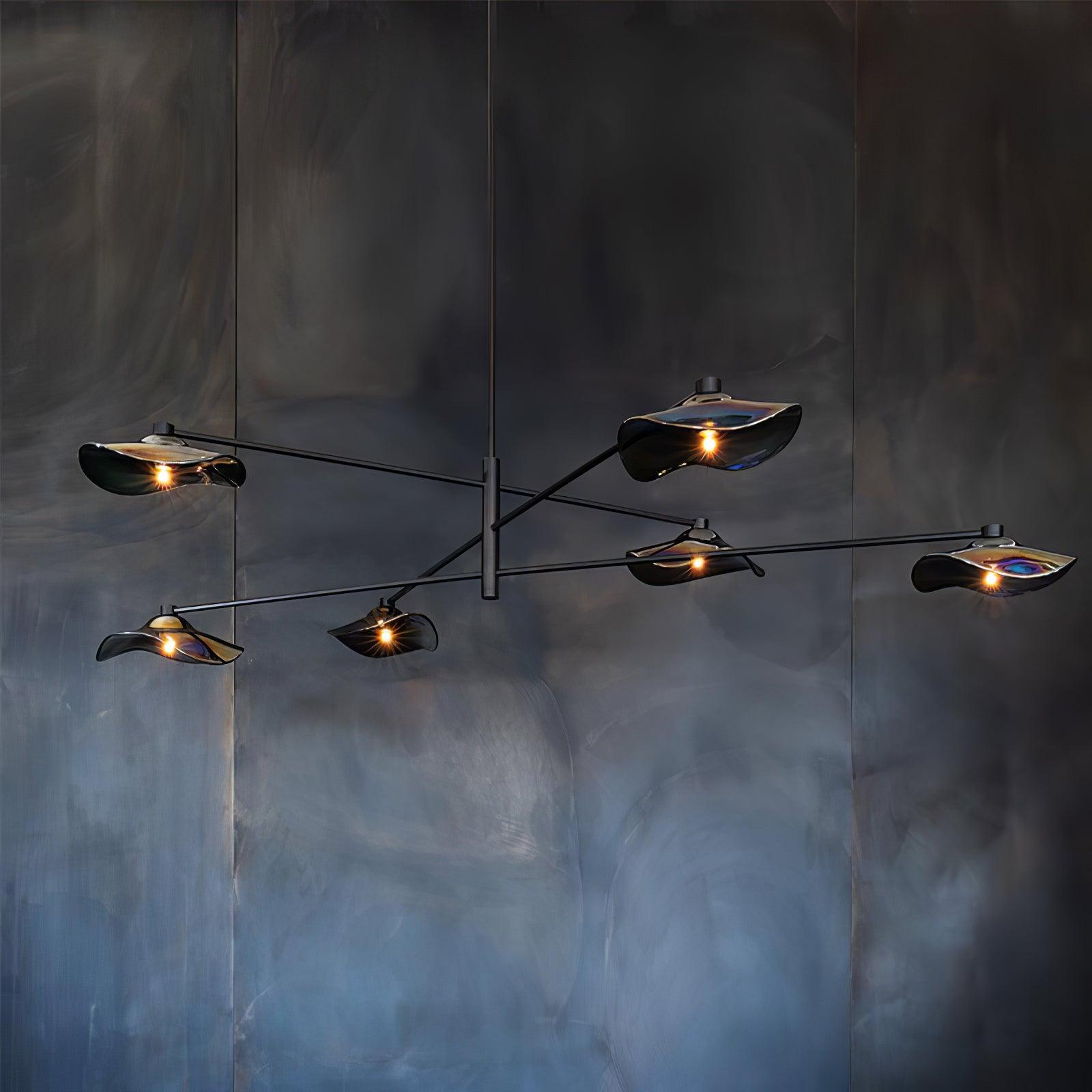 Lotus Leaves Glass Chandelier - Blowlighting