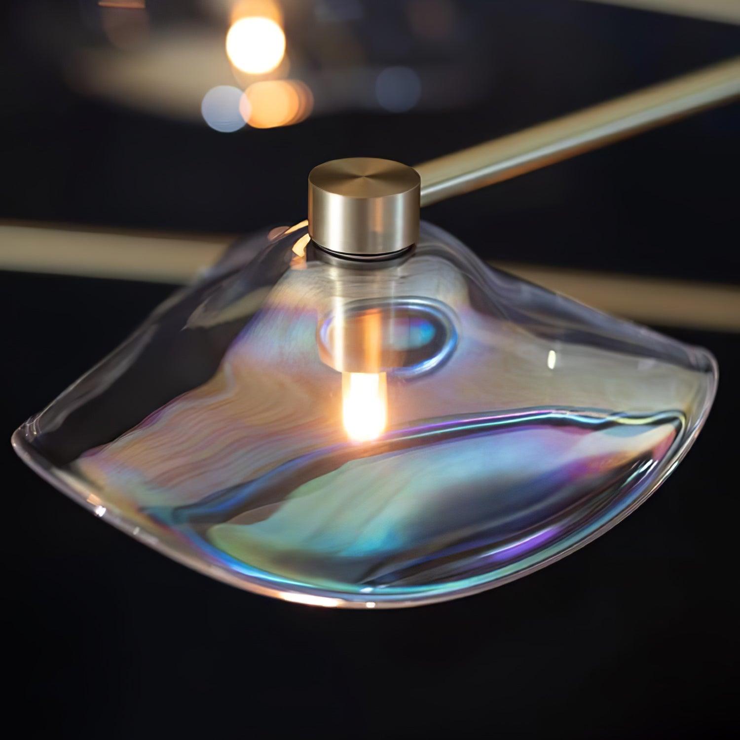 Lotus Leaves Glass Chandelier - Blowlighting