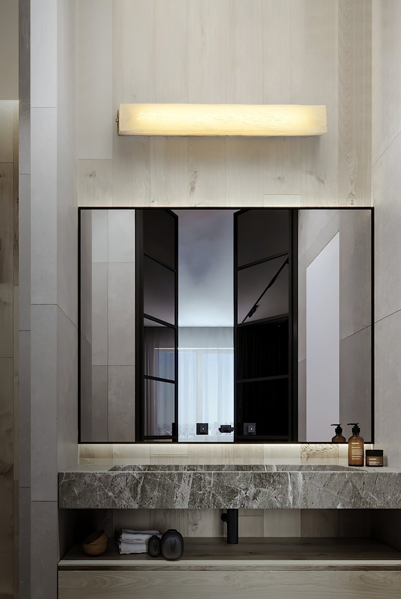 Irina Cylindrical Alabaster Wall Light - Blowlighting