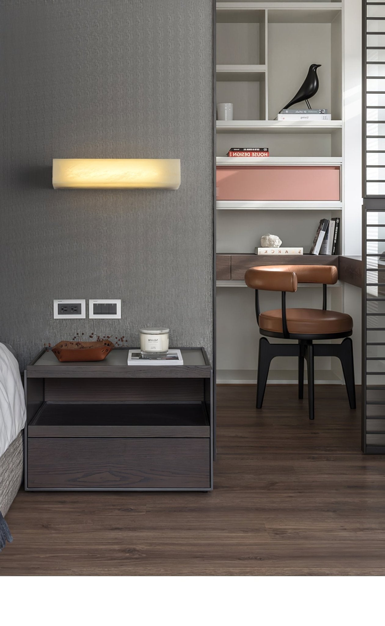 Irina Cylindrical Alabaster Wall Light - Blowlighting