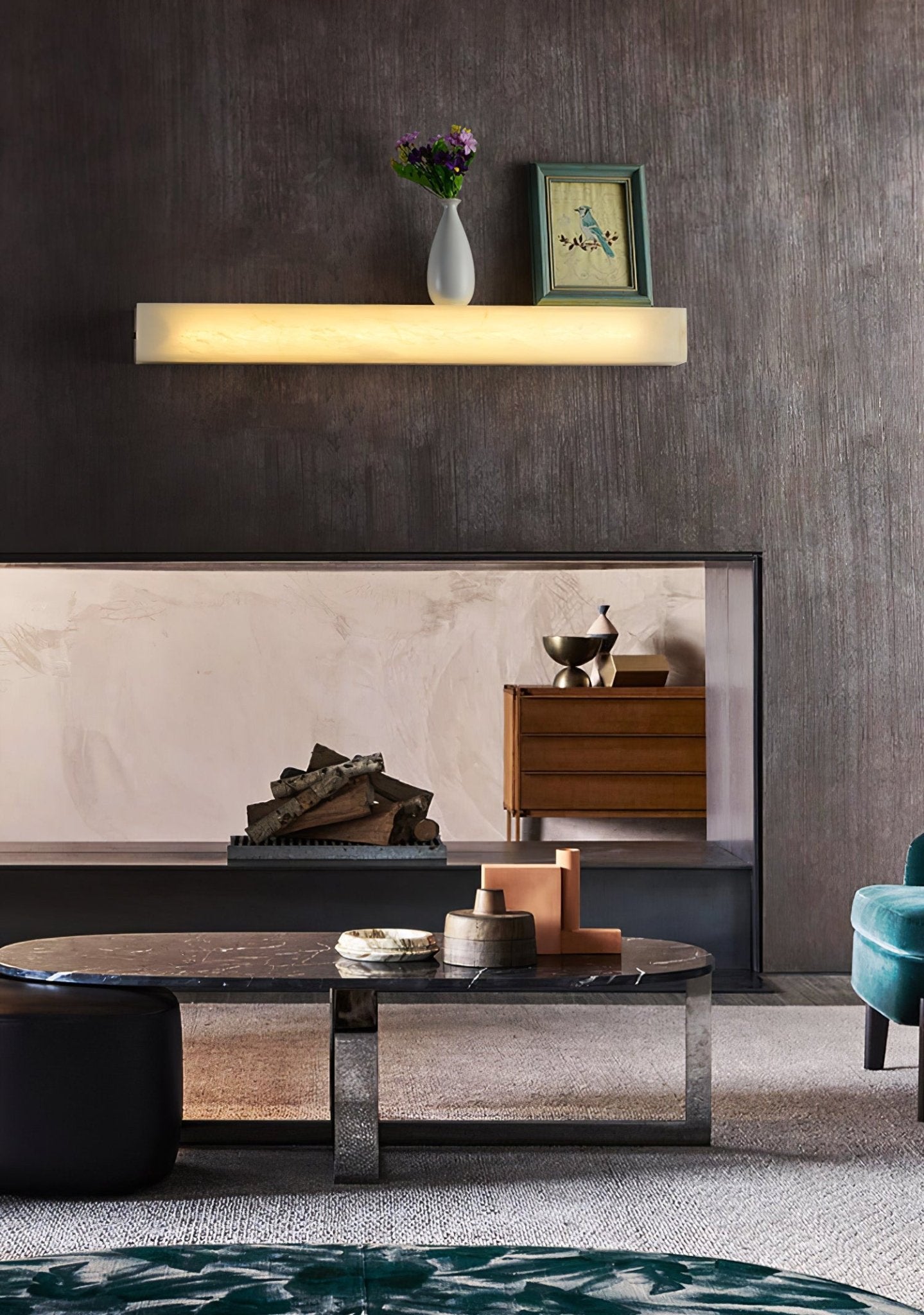 Irina Cylindrical Alabaster Wall Light - Blowlighting