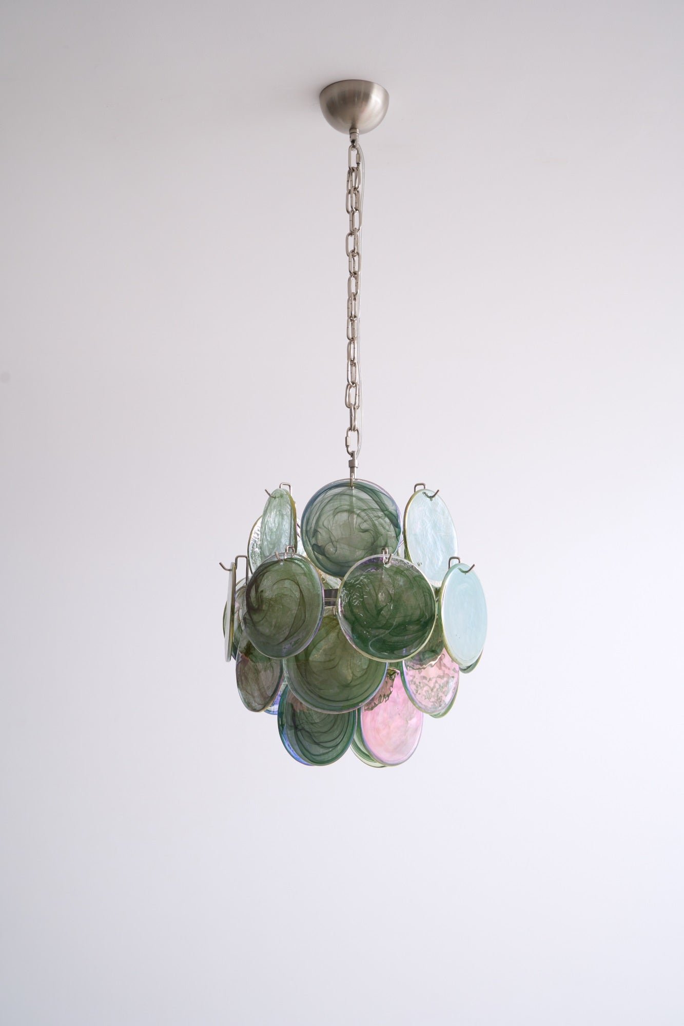 Aurora Chandelier Multicolor Murano Disc Layered Artistic - Blowlighting
