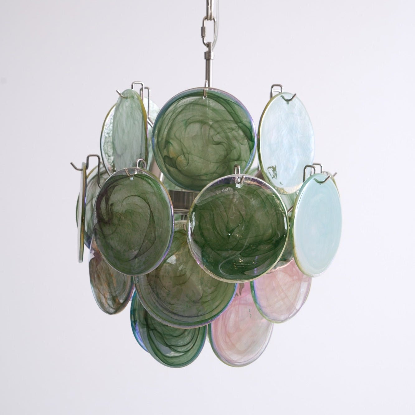 Aurora Chandelier Multicolor Murano Disc Layered Artistic - Blowlighting