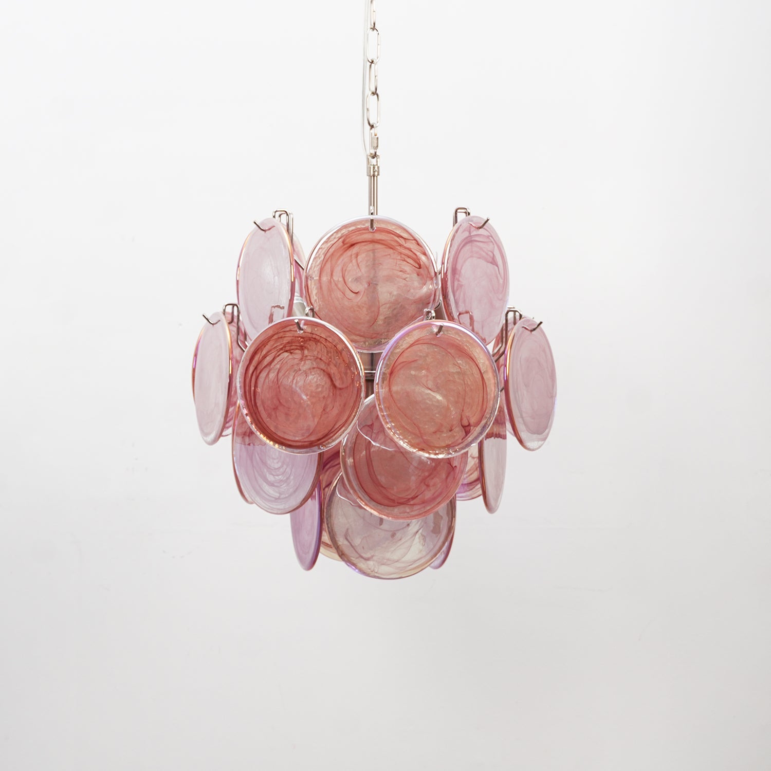 Aurora Chandelier Multicolor Murano Disc Layered Artistic - Blowlighting