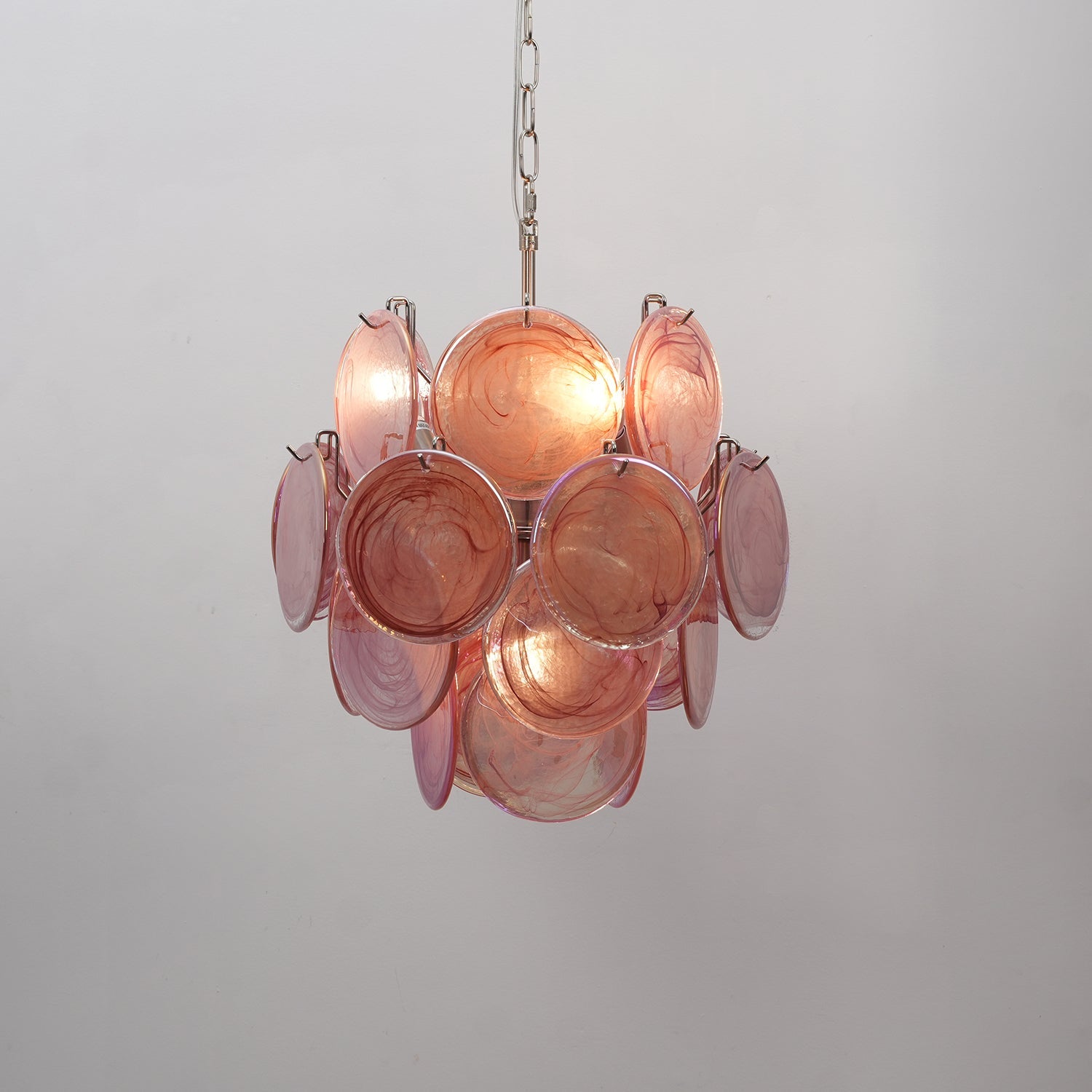 Aurora Chandelier Multicolor Murano Disc Layered Artistic - Blowlighting