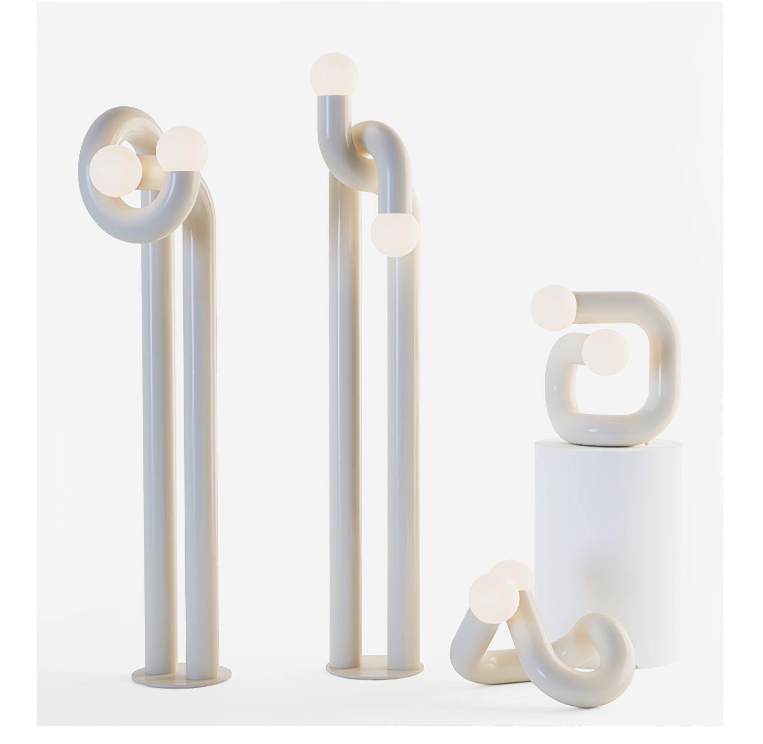 Arraeila Sculptural Metal Floor Lamp - Blowlighting