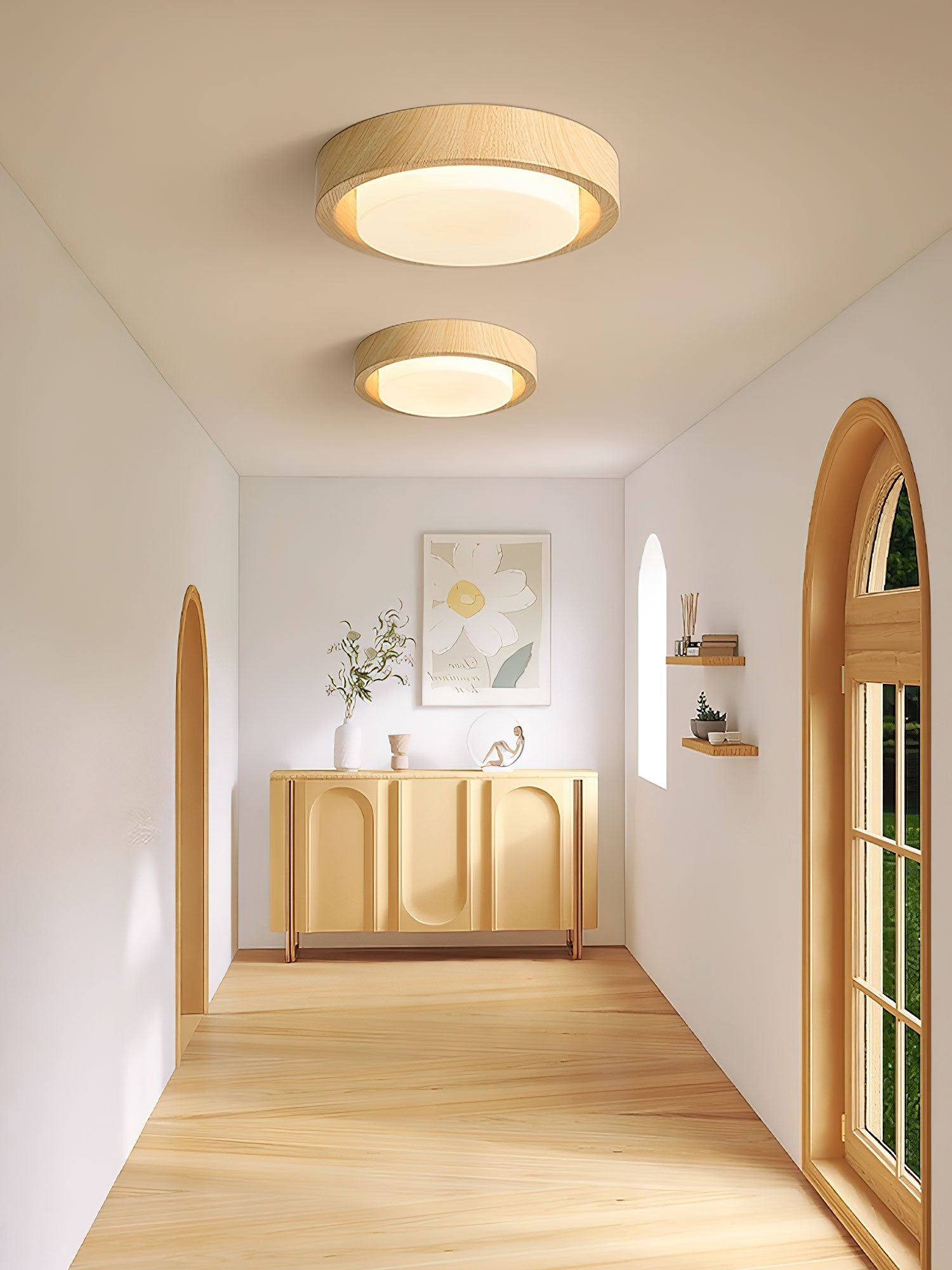 Daniel Minimalist Wood Ceiling Light - Blowlighting