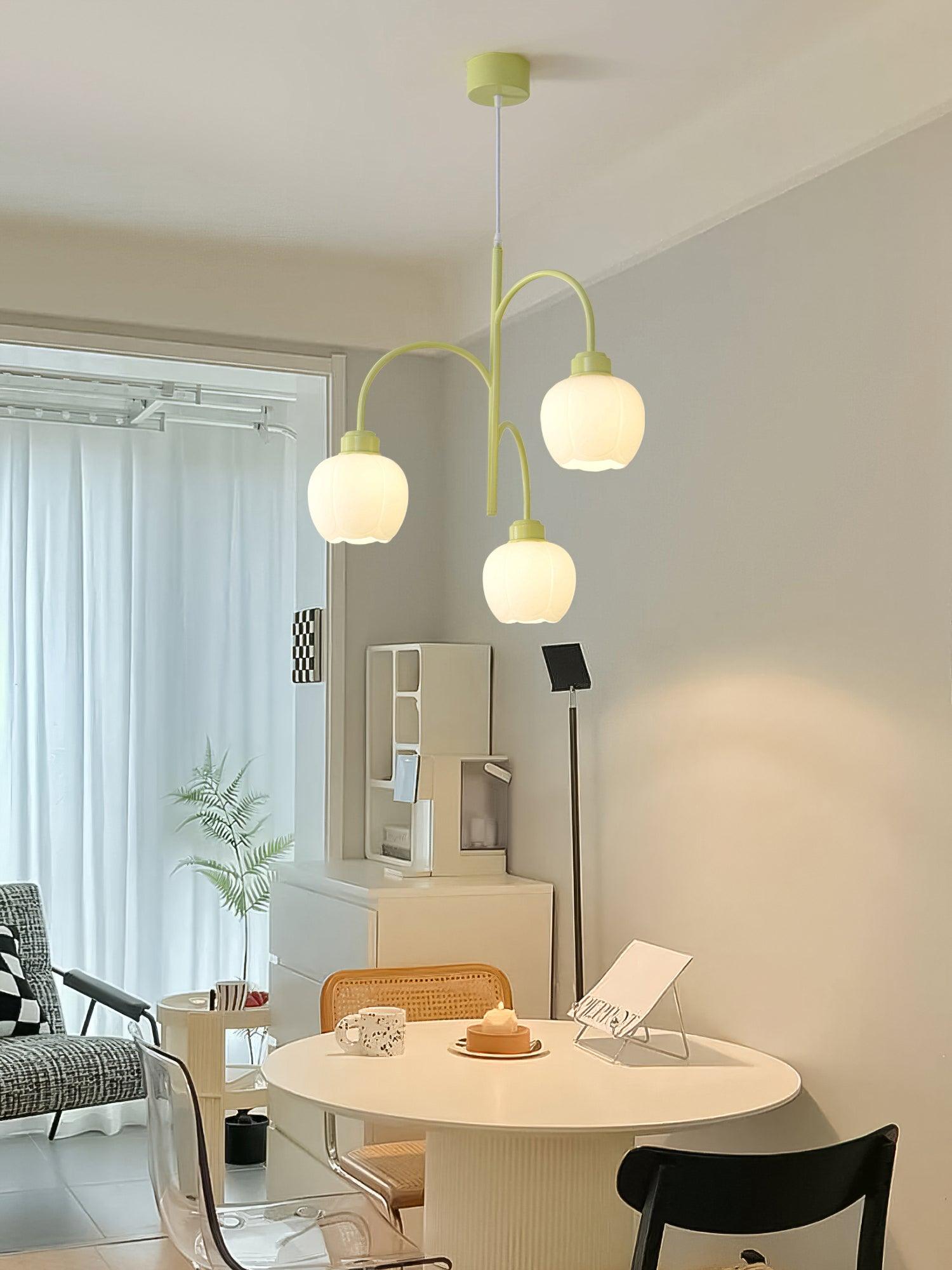 Aurora Chandelier Flower Petal Modern - Blowlighting