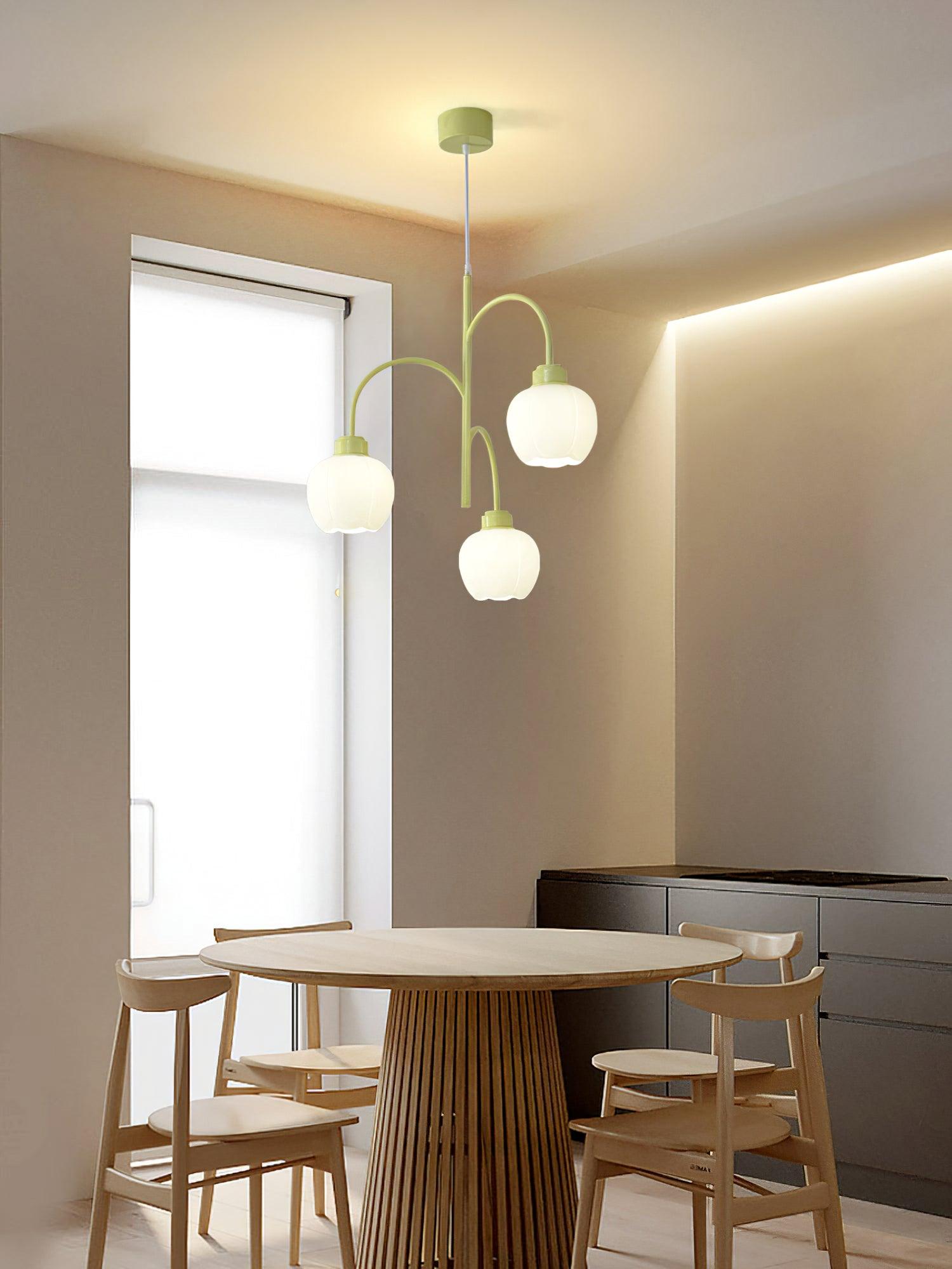 Aurora Chandelier Flower Petal Modern - Blowlighting