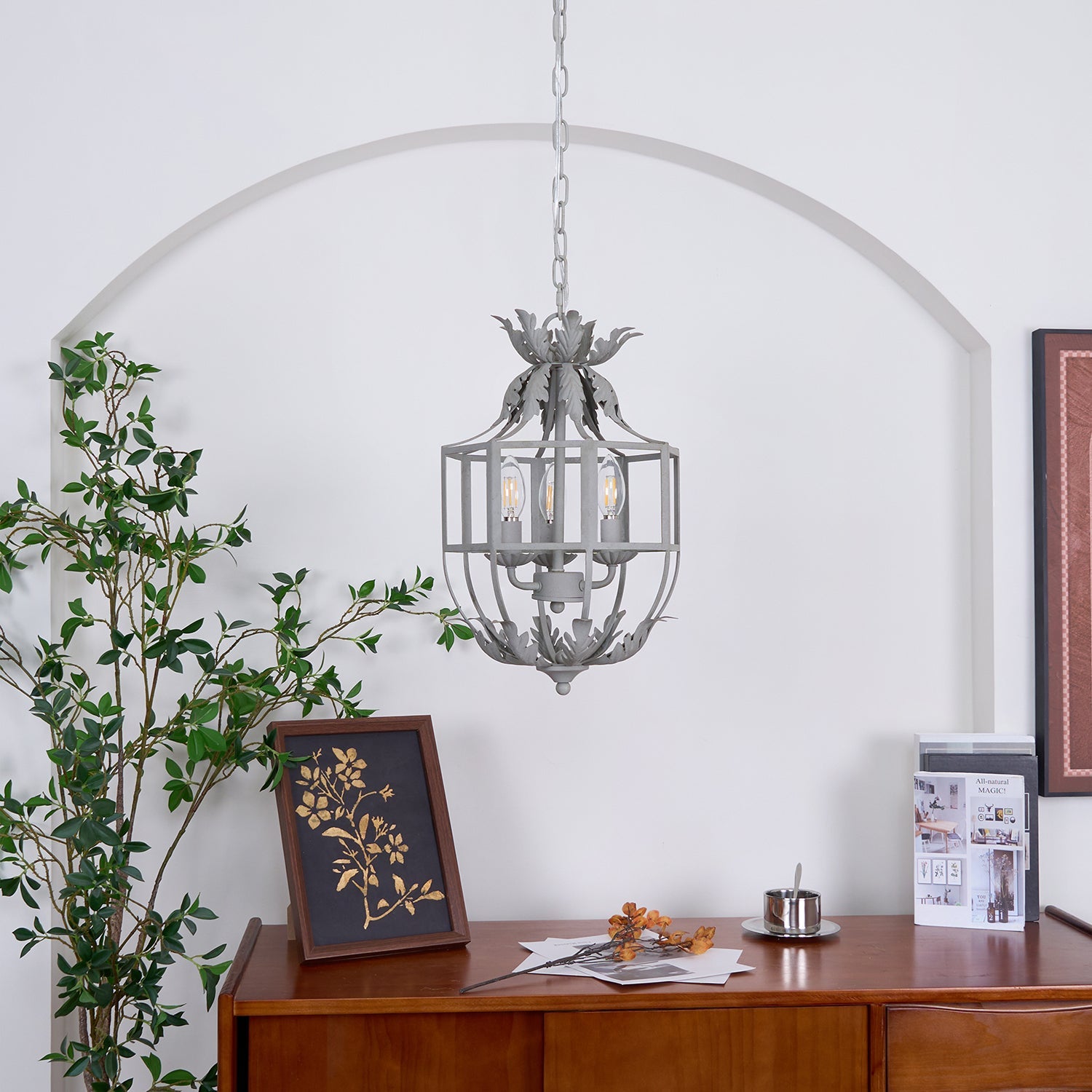 Lustre Retro Cage Chandelier - Blowlighting