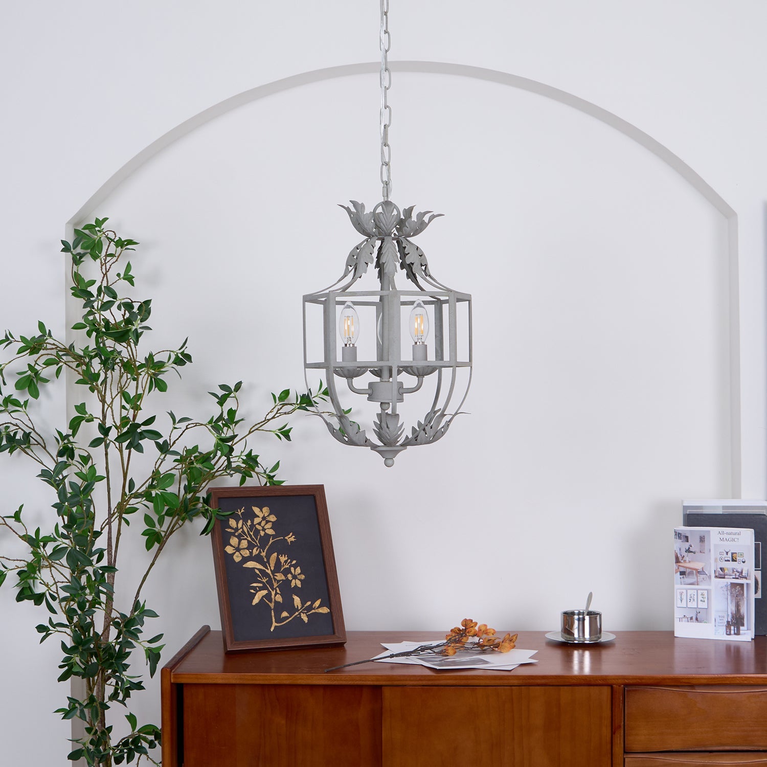 Lustre Retro Cage Chandelier - Blowlighting