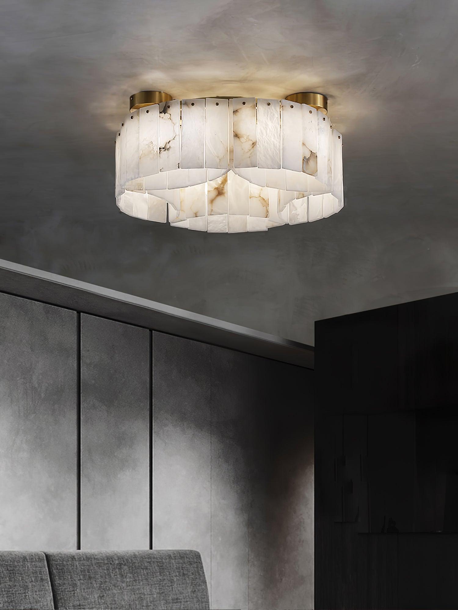Selene Alabaster Ceiling Light - Blowlighting
