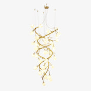 Evene Spiral Ceramic Brass Chandelier - Blowlighting