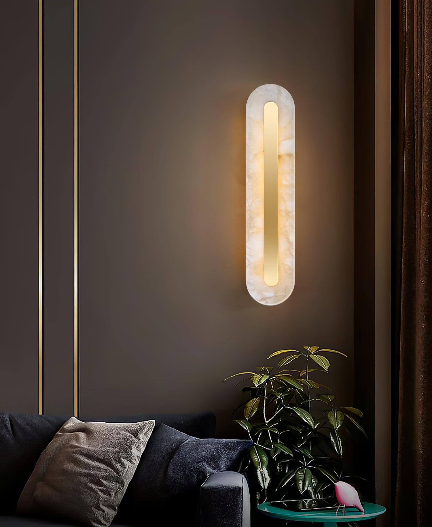 Selvia Minimalist Alabaster Wall Light - Blowlighting