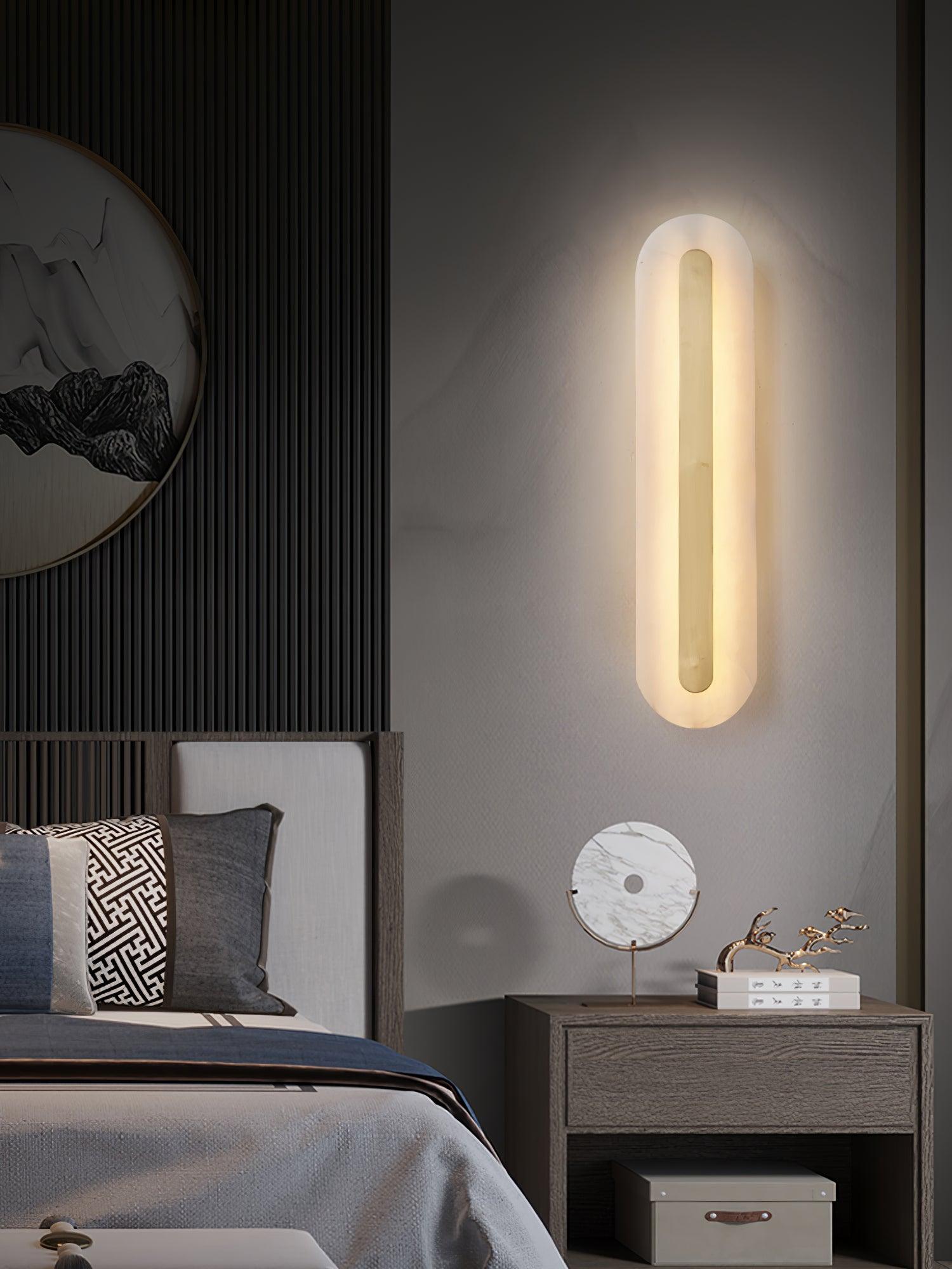 Selvia Minimalist Alabaster Wall Light - Blowlighting