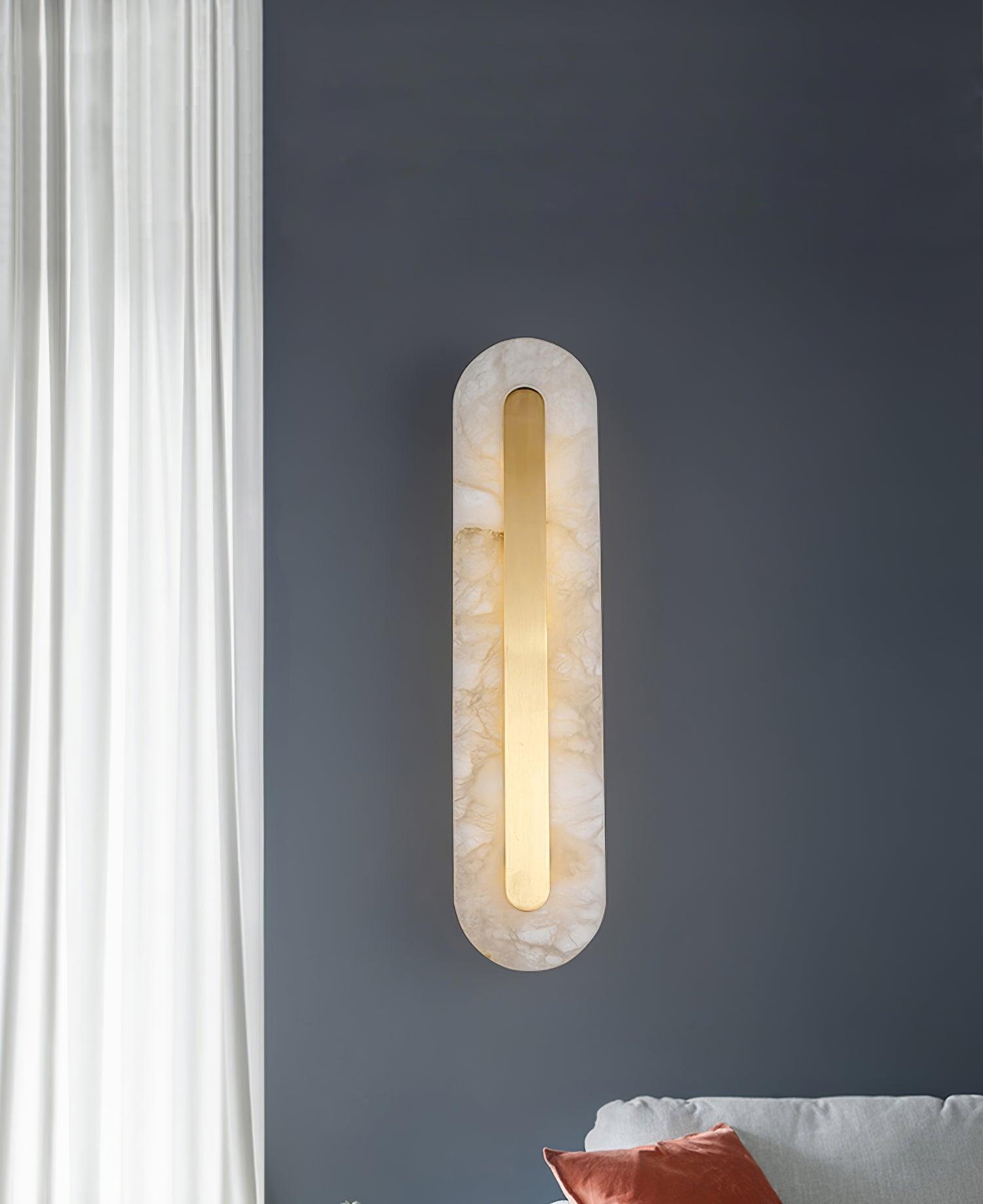 Selvia Minimalist Alabaster Wall Light - Blowlighting