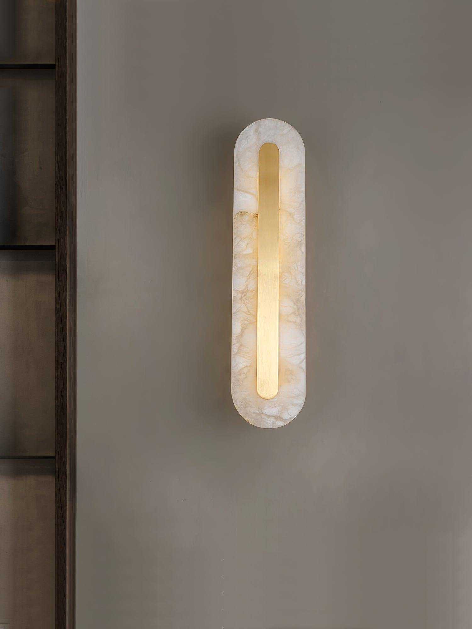 Selvia Minimalist Alabaster Wall Light - Blowlighting