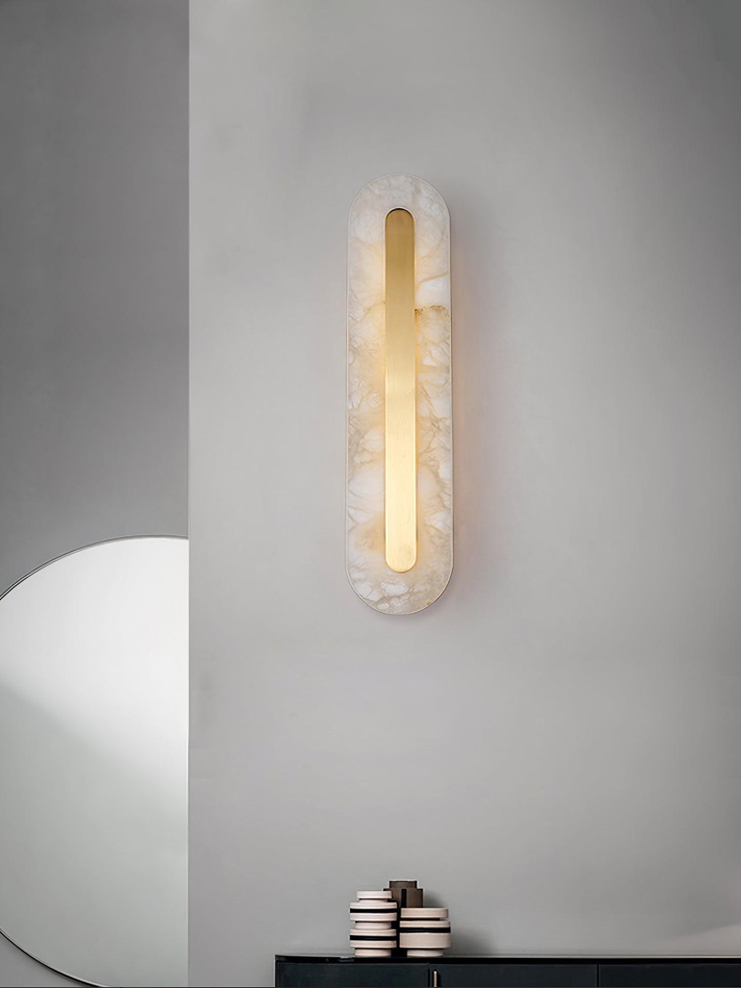 Selvia Minimalist Alabaster Wall Light - Blowlighting