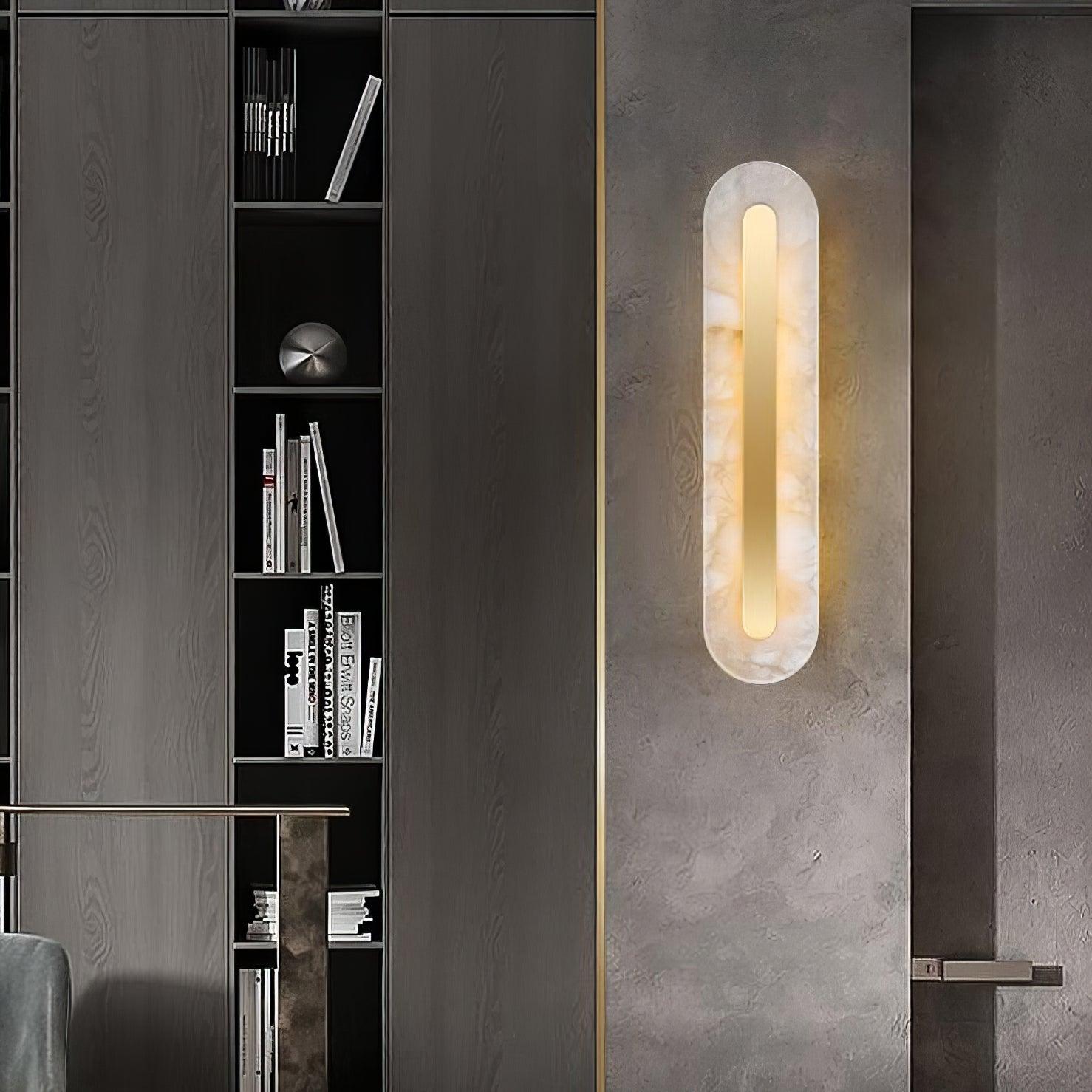 Selvia Minimalist Alabaster Wall Light - Blowlighting