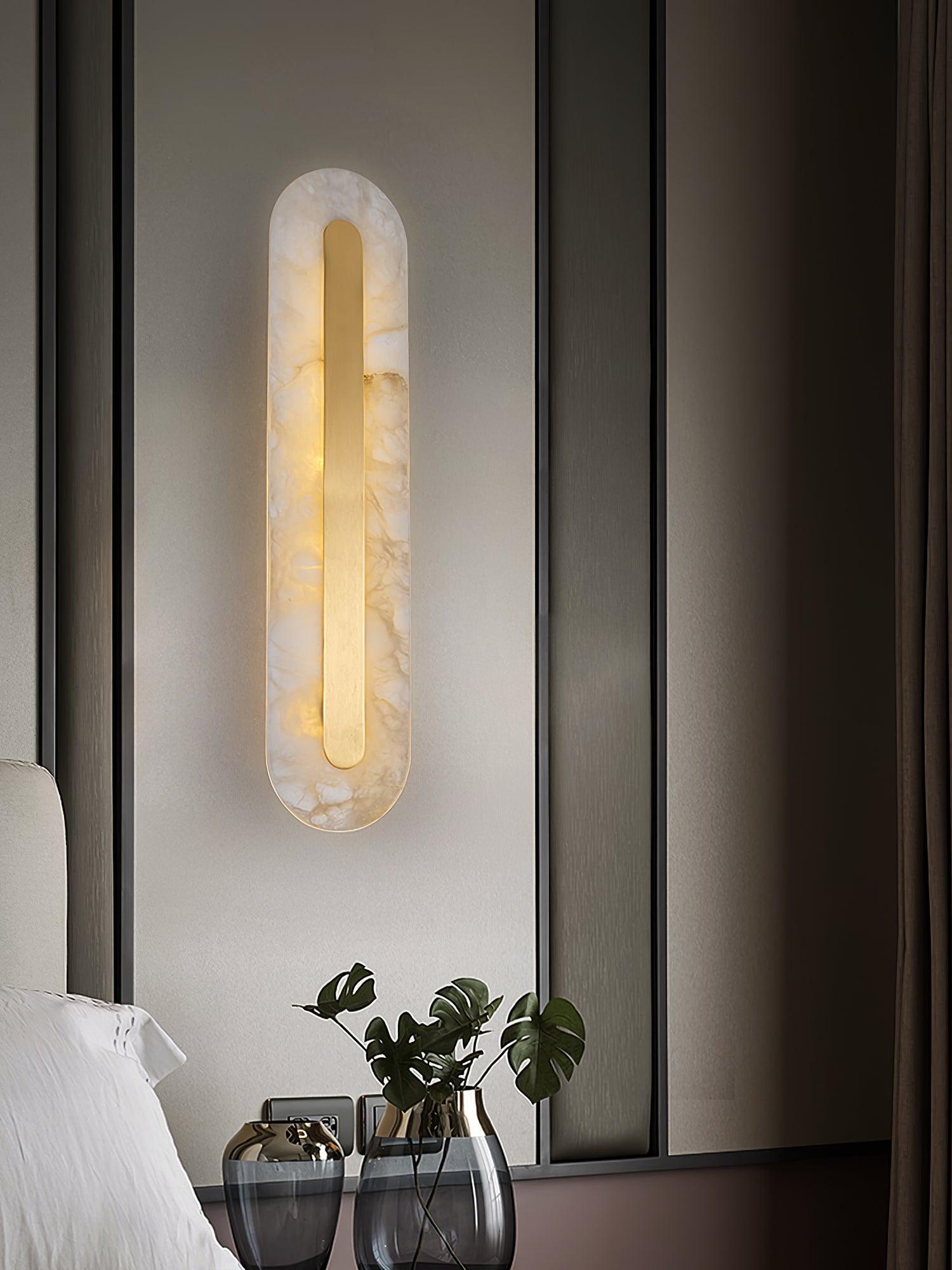 Selvia Minimalist Alabaster Wall Light - Blowlighting