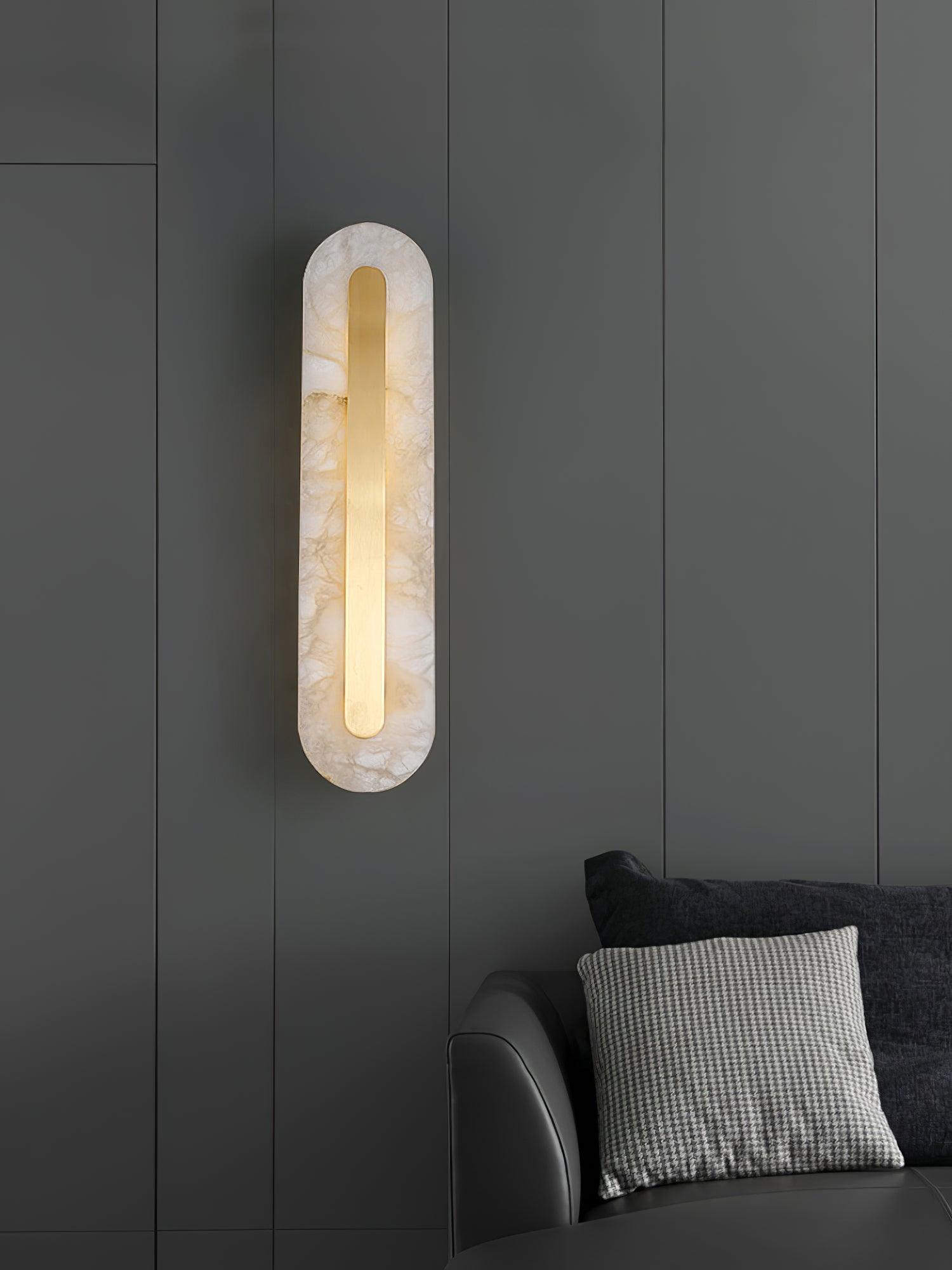 Selvia Minimalist Alabaster Wall Light - Blowlighting