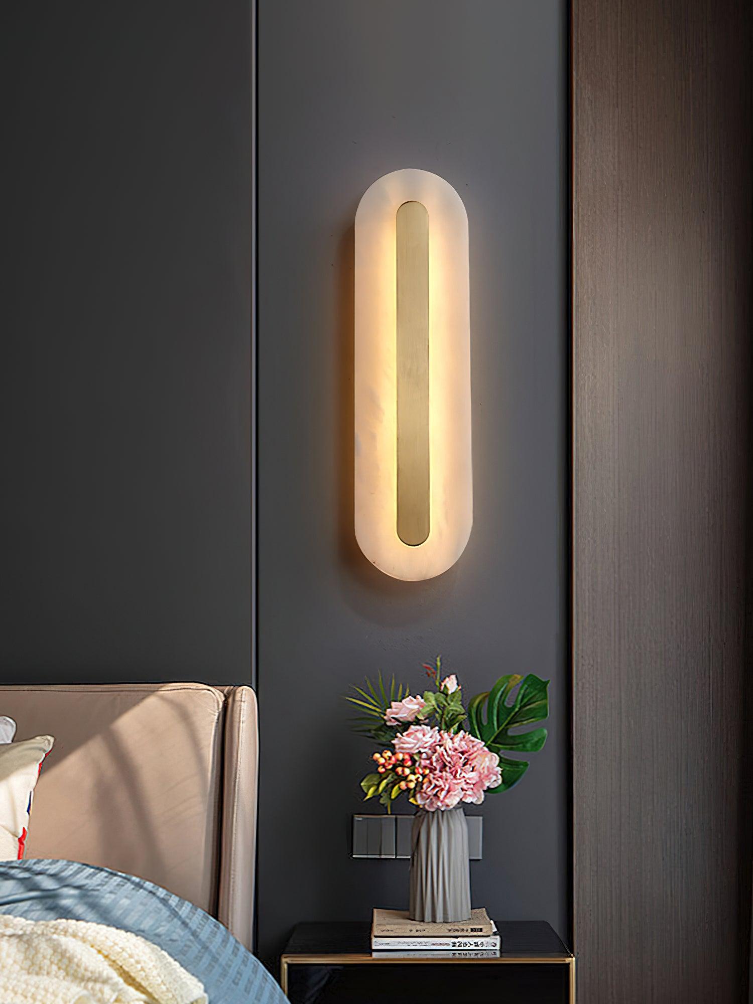 Selvia Minimalist Alabaster Wall Light - Blowlighting