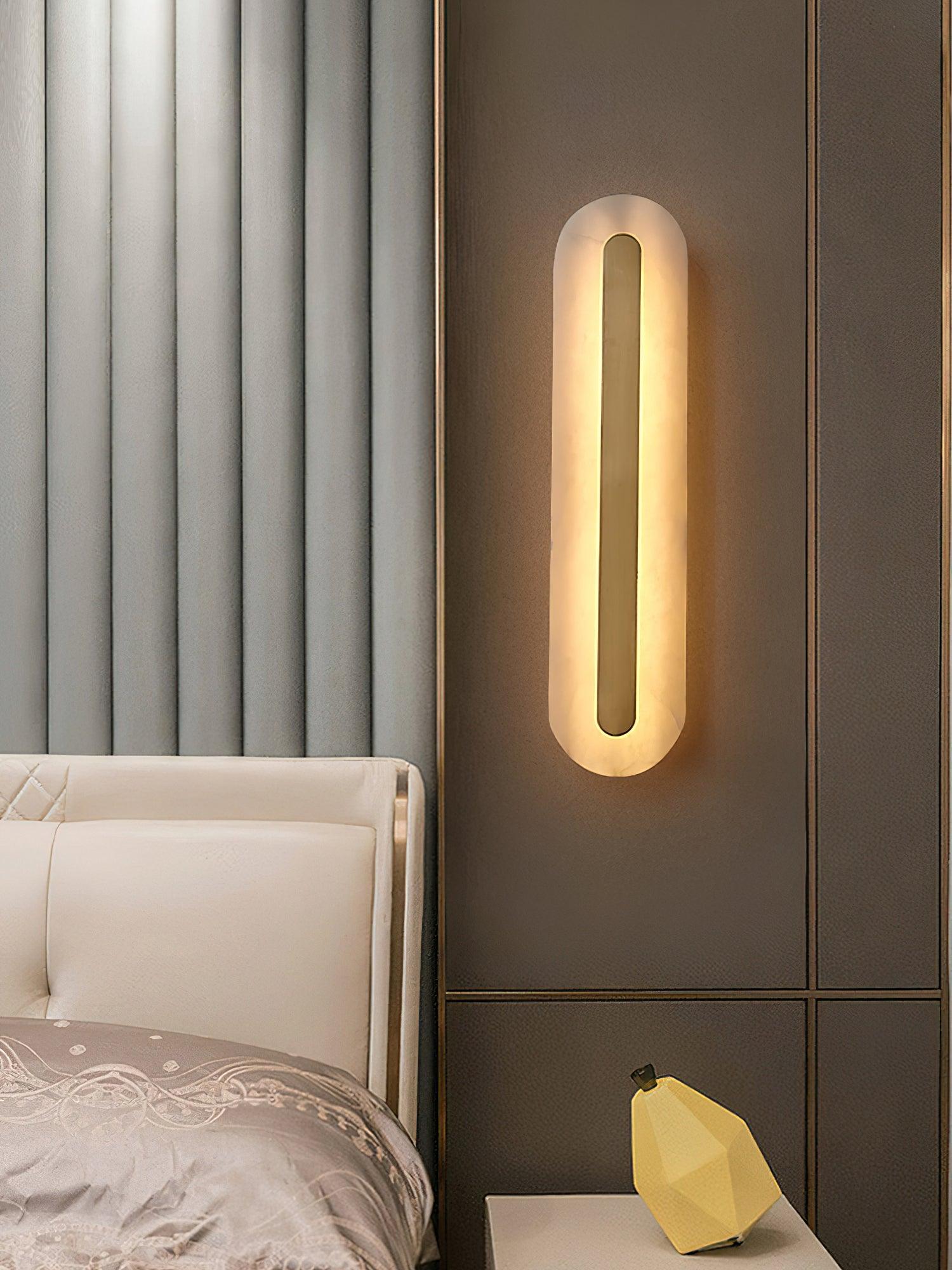 Selvia Minimalist Alabaster Wall Light - Blowlighting