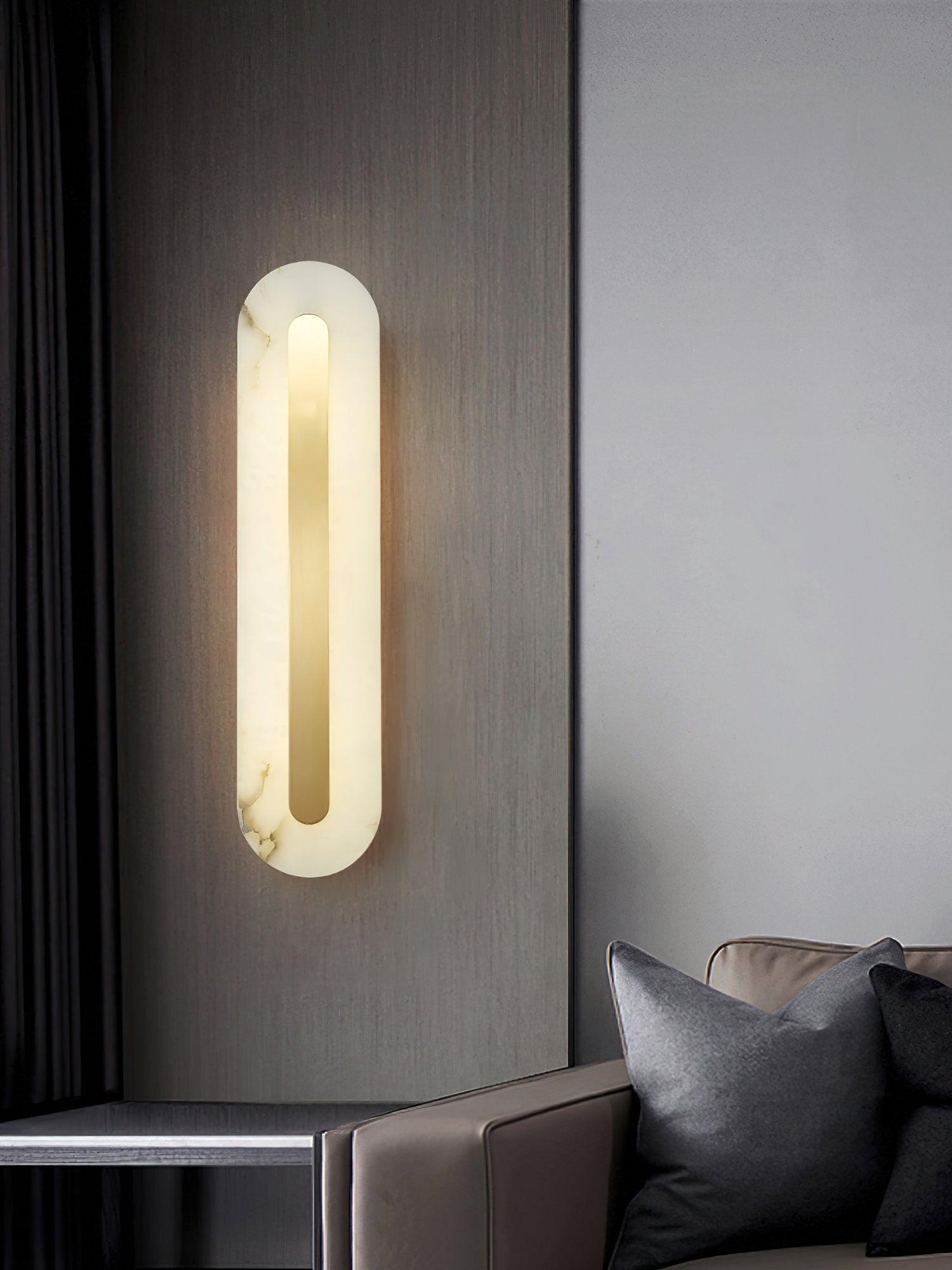 Selvia Minimalist Alabaster Wall Light - Blowlighting