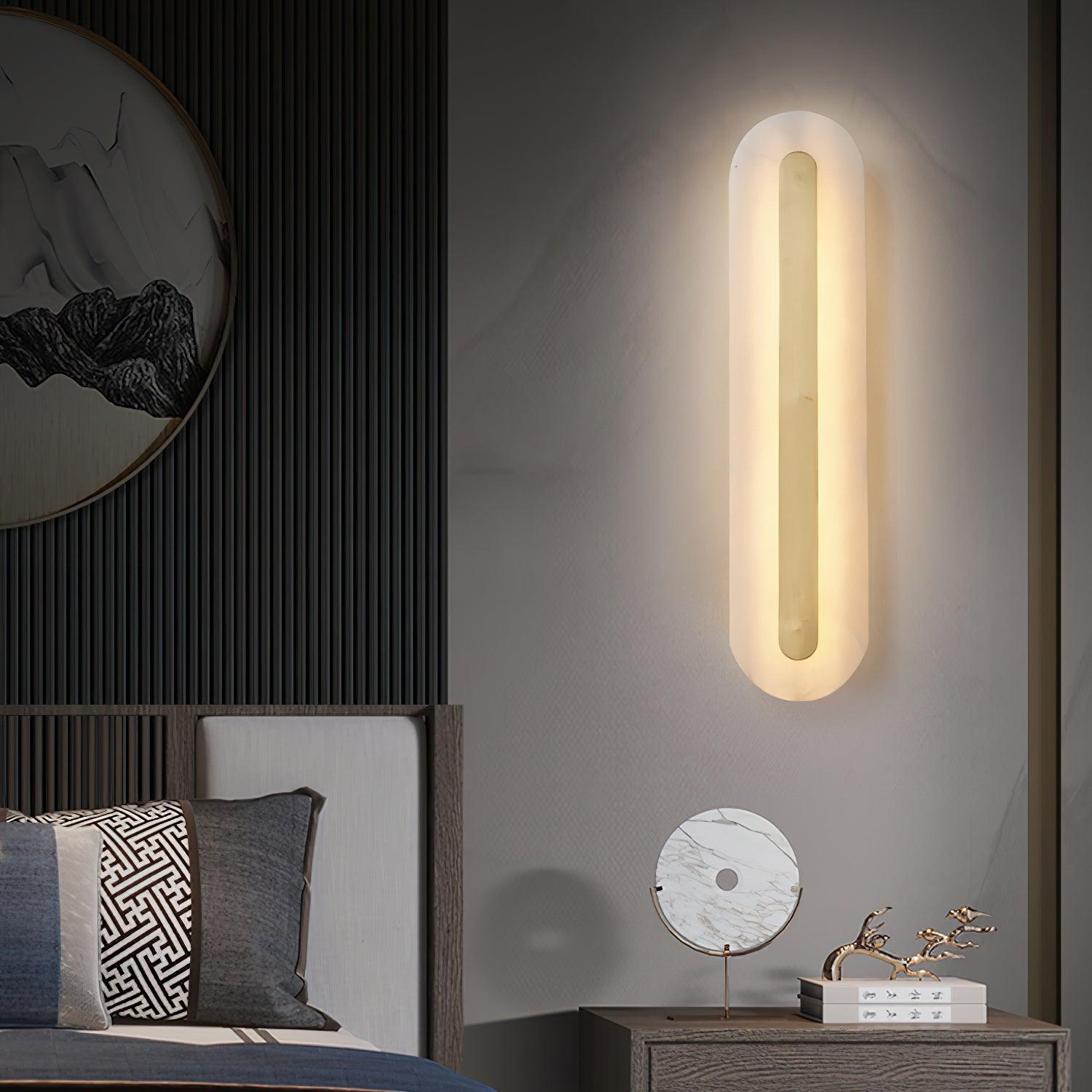Selvia Minimalist Alabaster Wall Light - Blowlighting