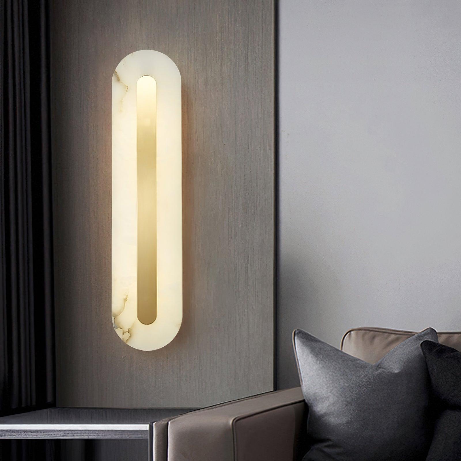Selvia Minimalist Alabaster Wall Light - Blowlighting