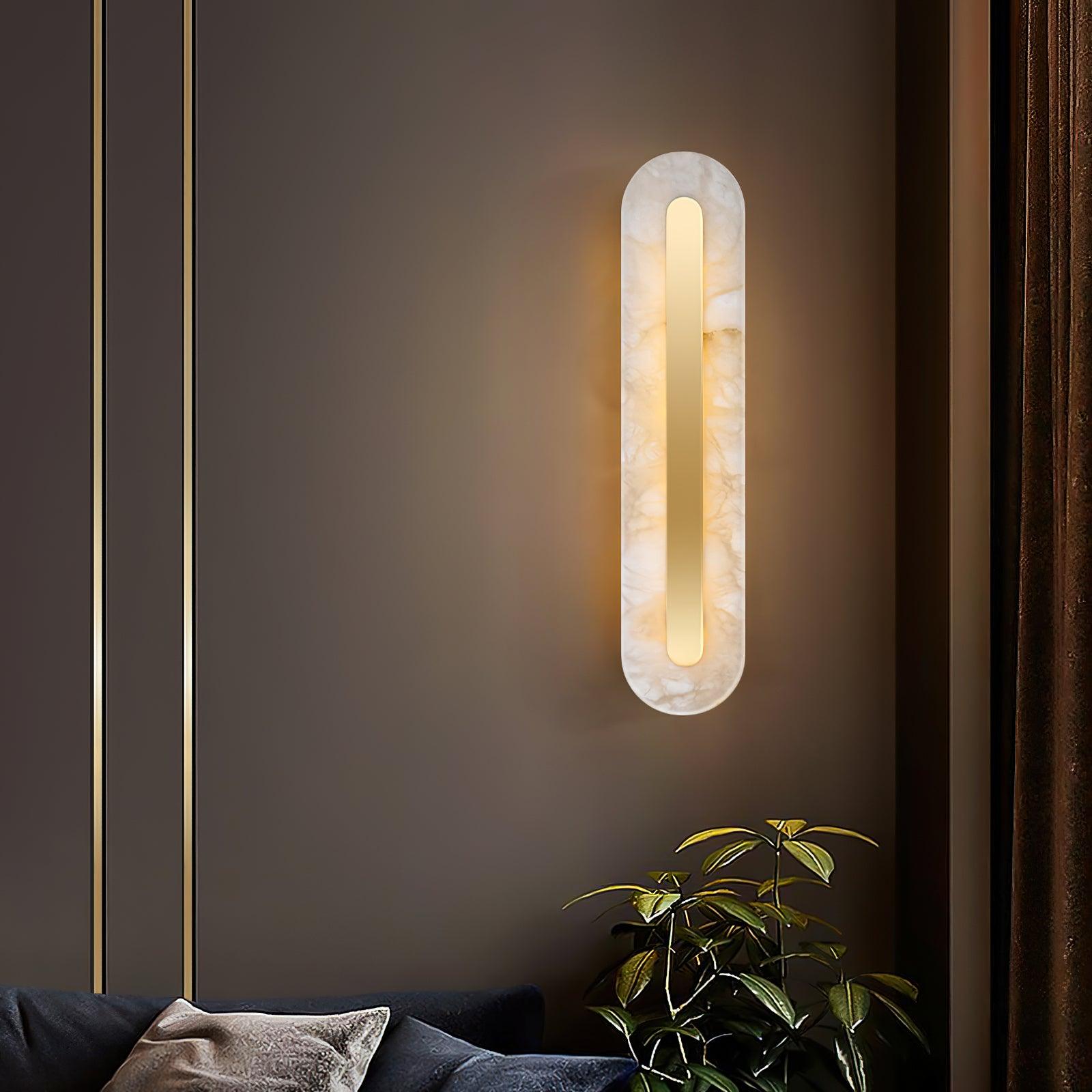 Selvia Minimalist Alabaster Wall Light - Blowlighting